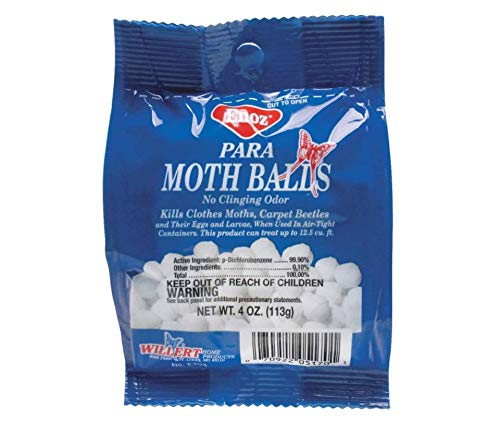 Enoz para Moth Balls 4 oz bag close up
