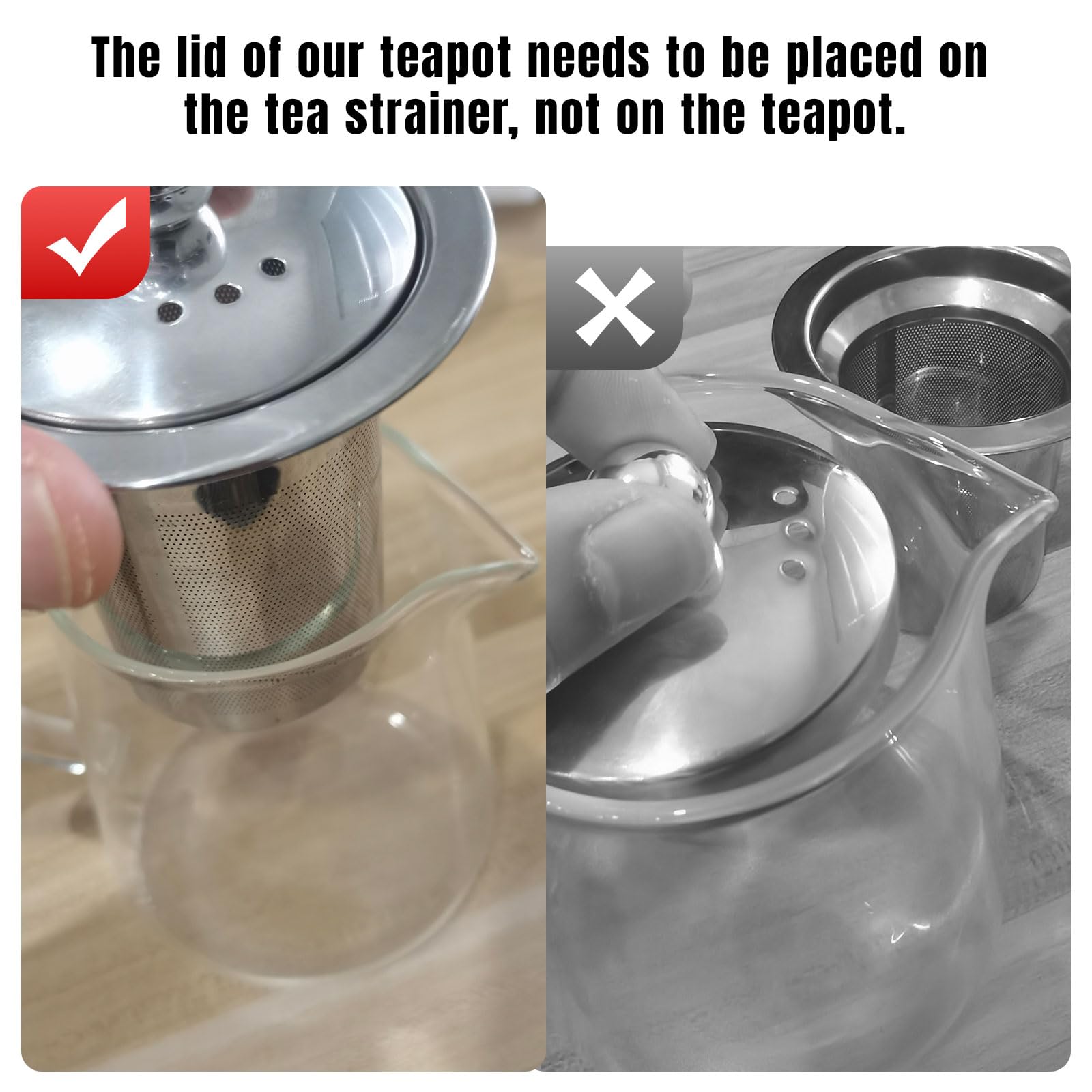 Dishwasher safe PARACITY glass teapot for easy cleaning