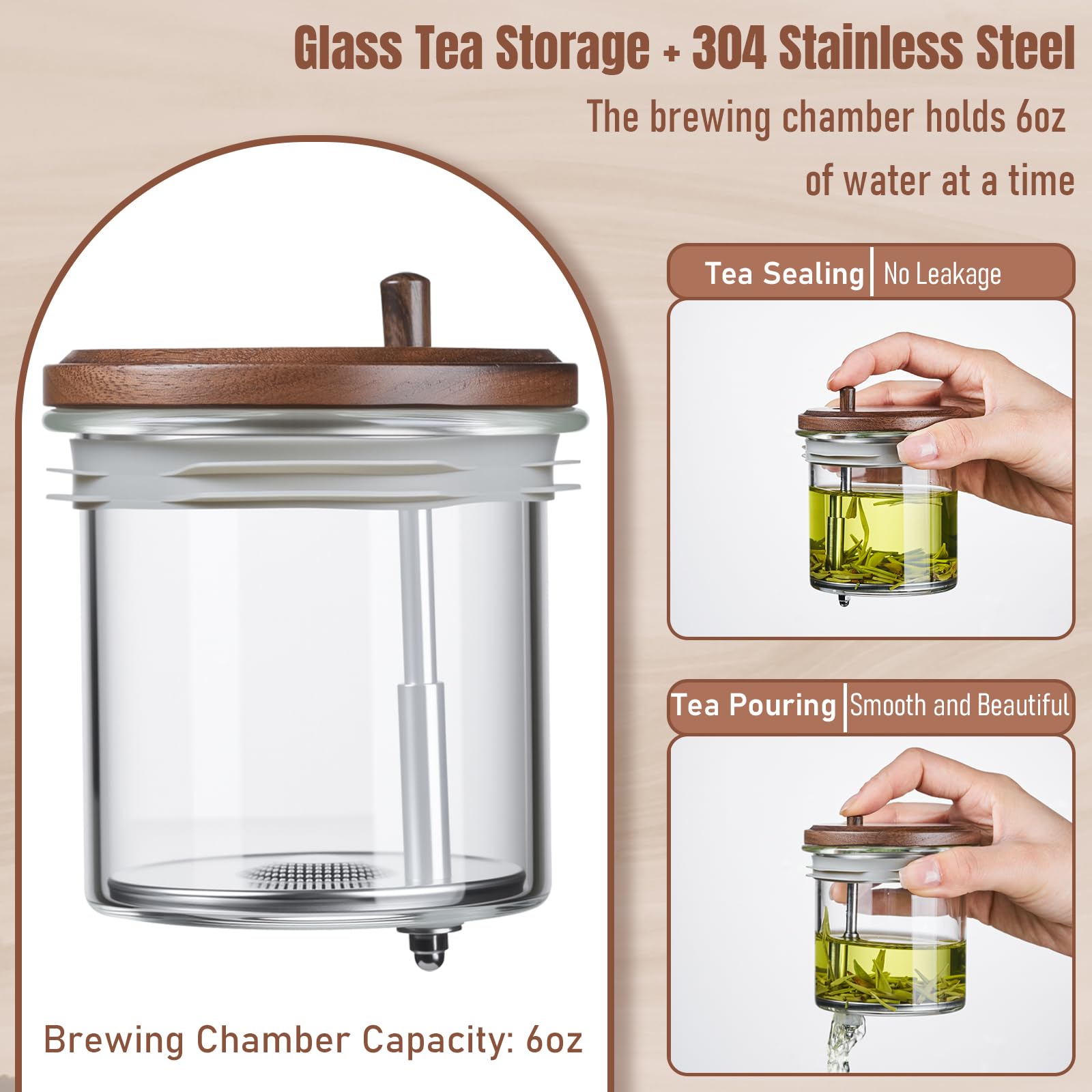 304 stainless steel infuser inside PARACITY Enchanti tea pot