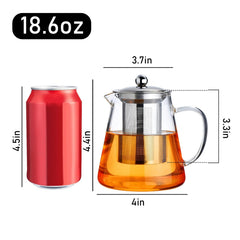 Stovetop safe borosilicate teapot by PARACITY for tea