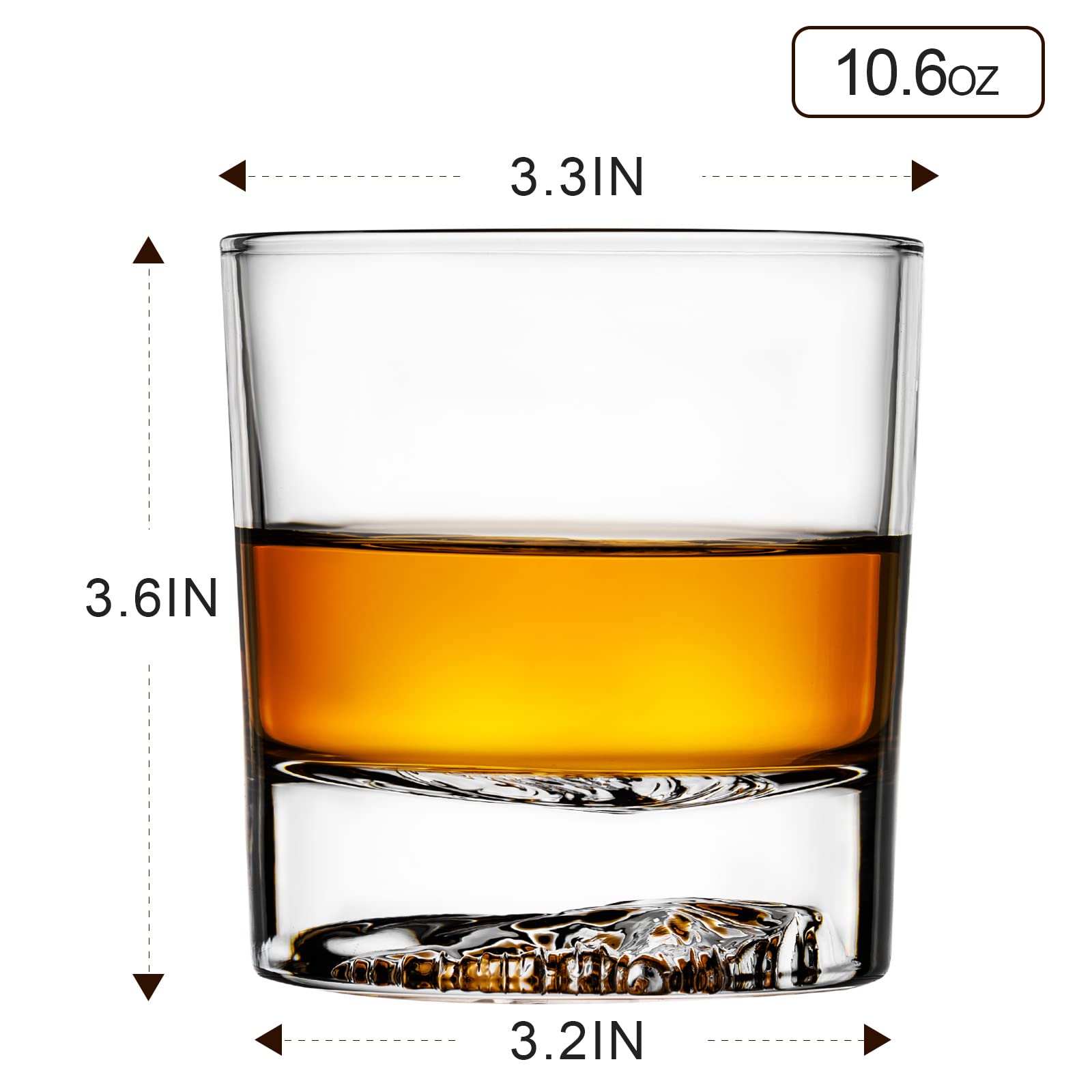 Eagle bottom design on PARACITY old fashioned glass