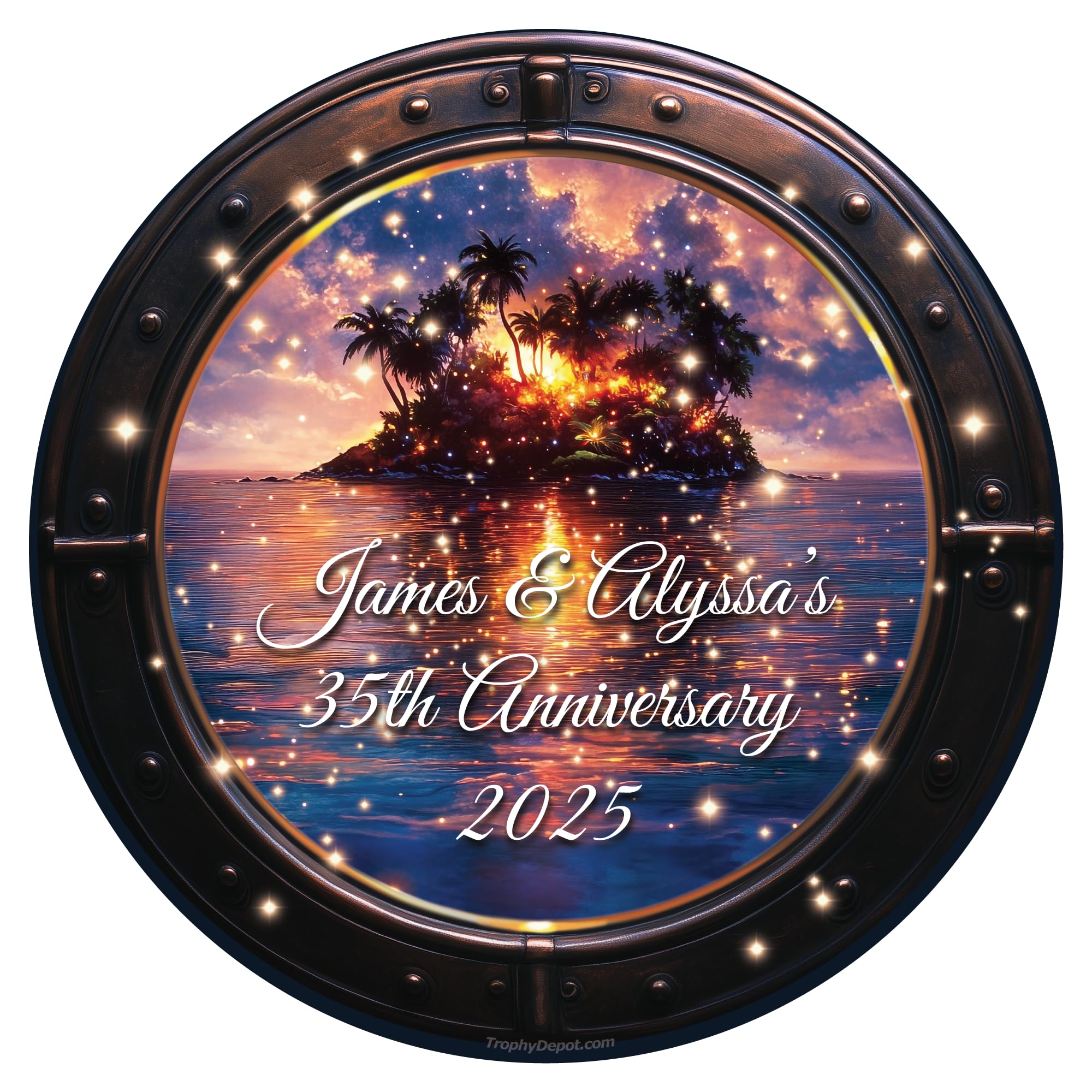 Paradise Dream Cruise Door Decoration Magnet customizable text