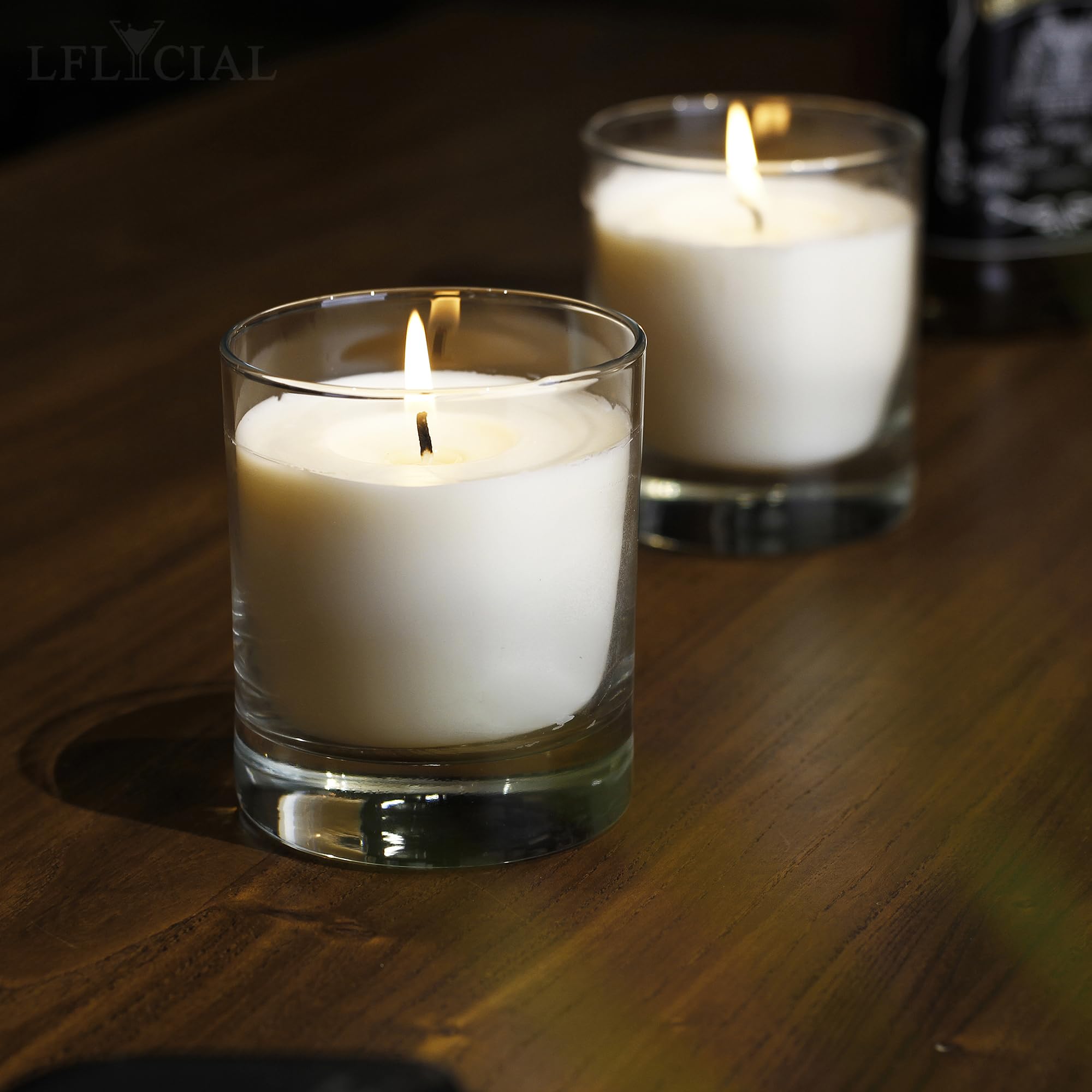 Minimalist jar candle design for home decor