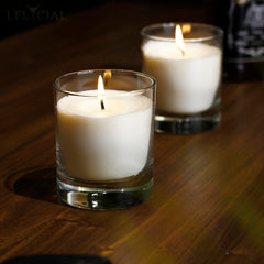 Minimalist jar candle design for home decor