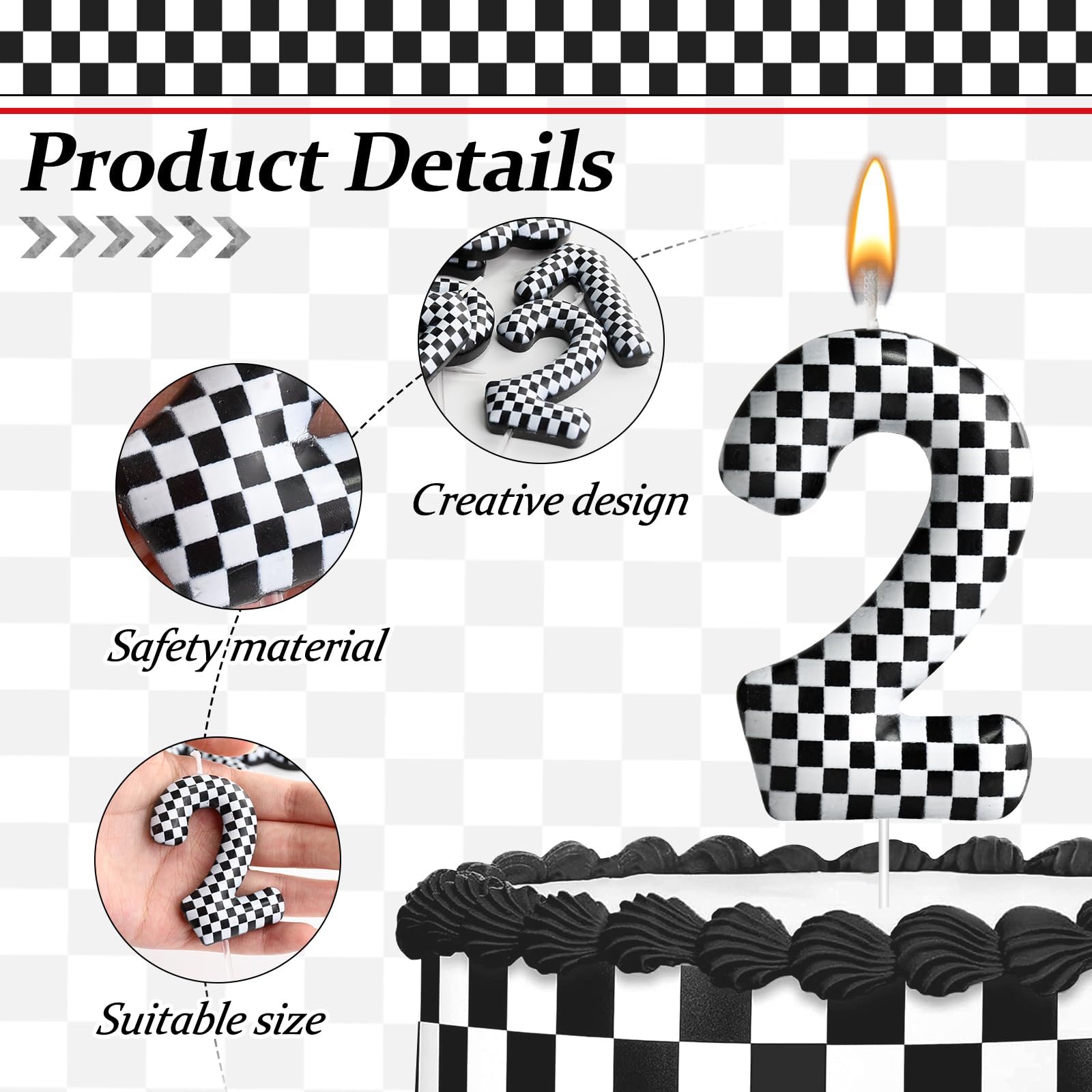 Paraffin wax birthday candle safe and odorless