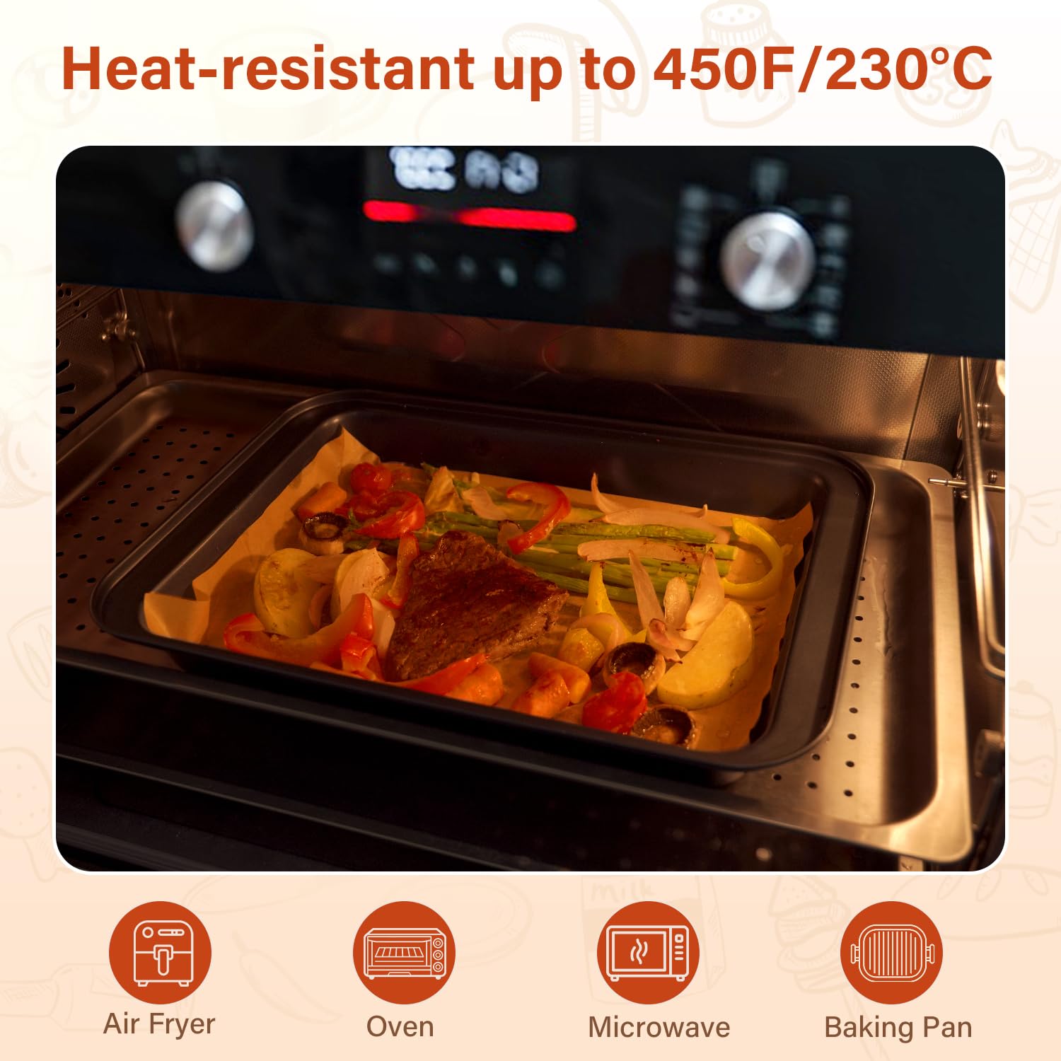 Air fryer parchment paper sheets for grilling and steaming