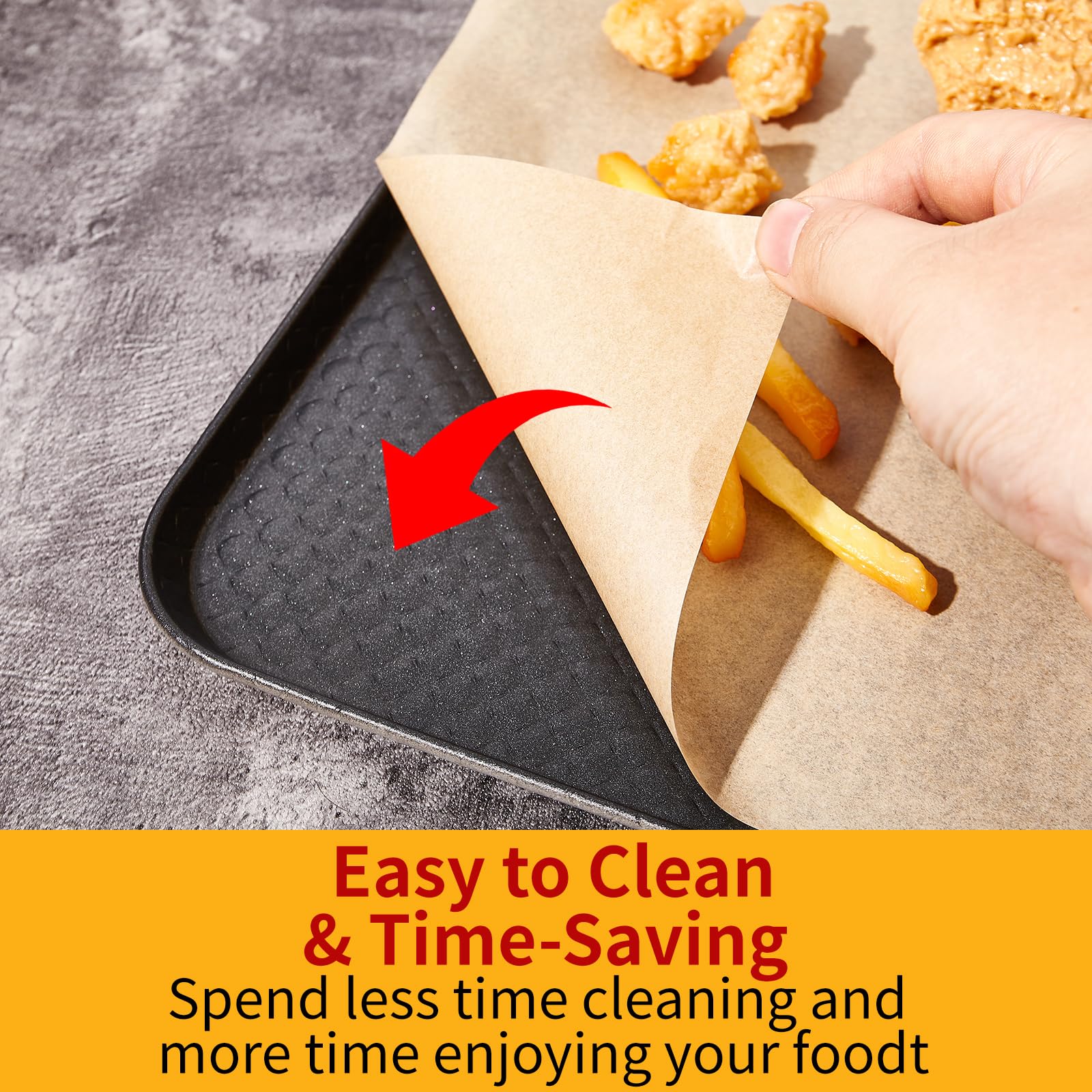 pack of 120 parchment paper sheets for baking trays