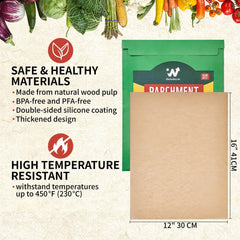 unbleached brown parchment paper sheets non-stick for cookies