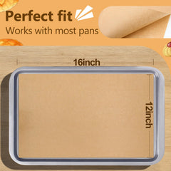 Unbleached parchment paper sheets for non-stick baking