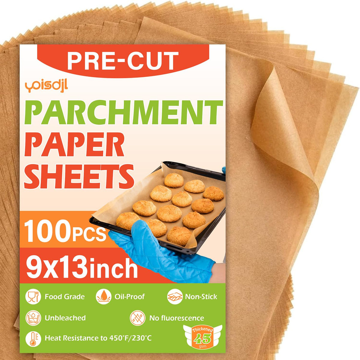 Parchment Paper Sheets 9x13 unbleached