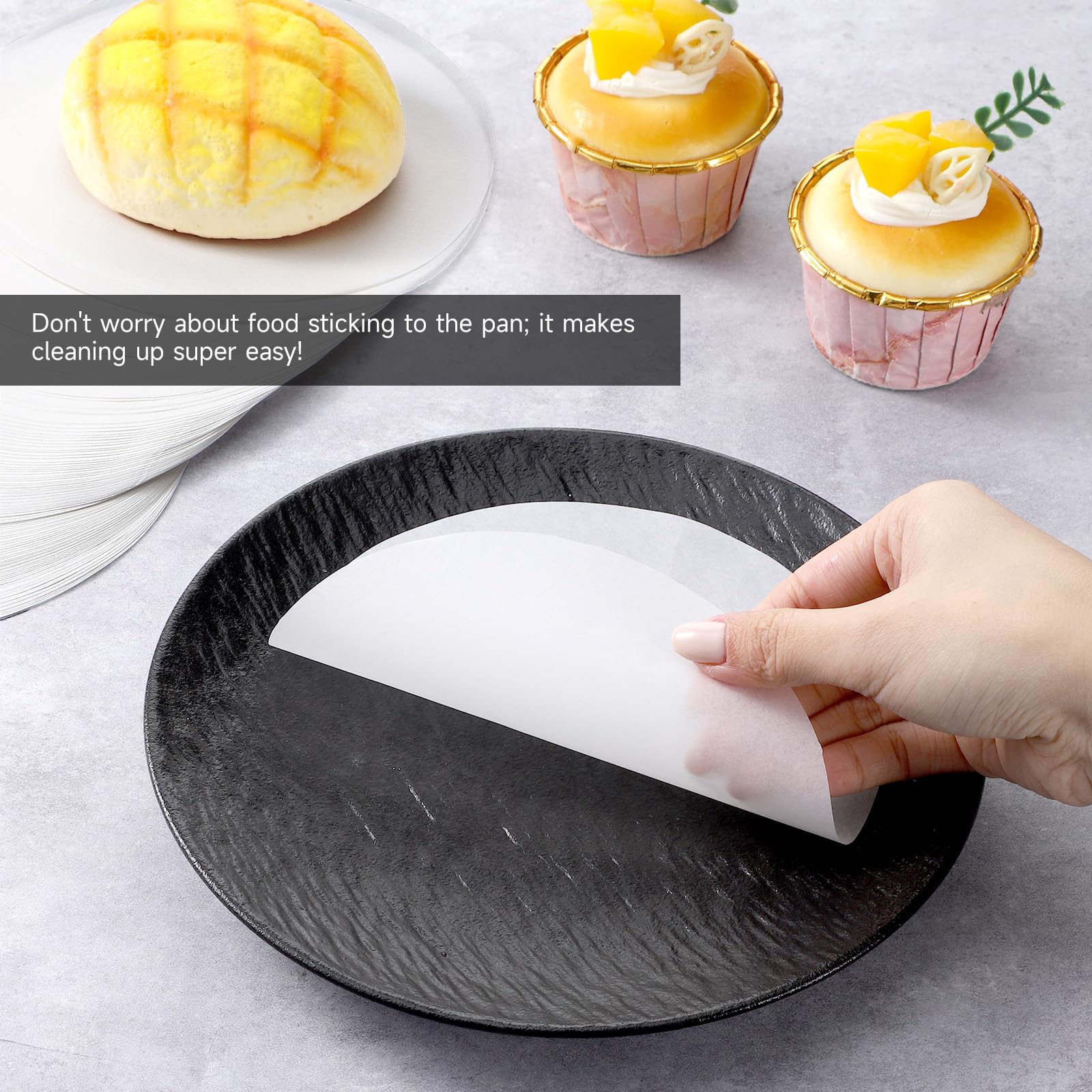 Parchment sheets for baking cookies six inch