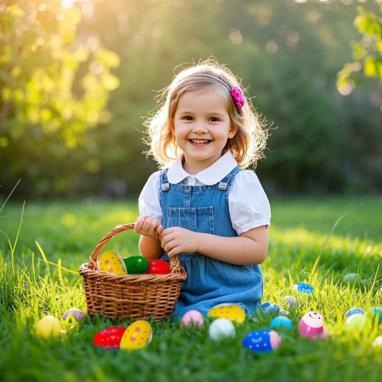 parent child activity with easter egg shaker