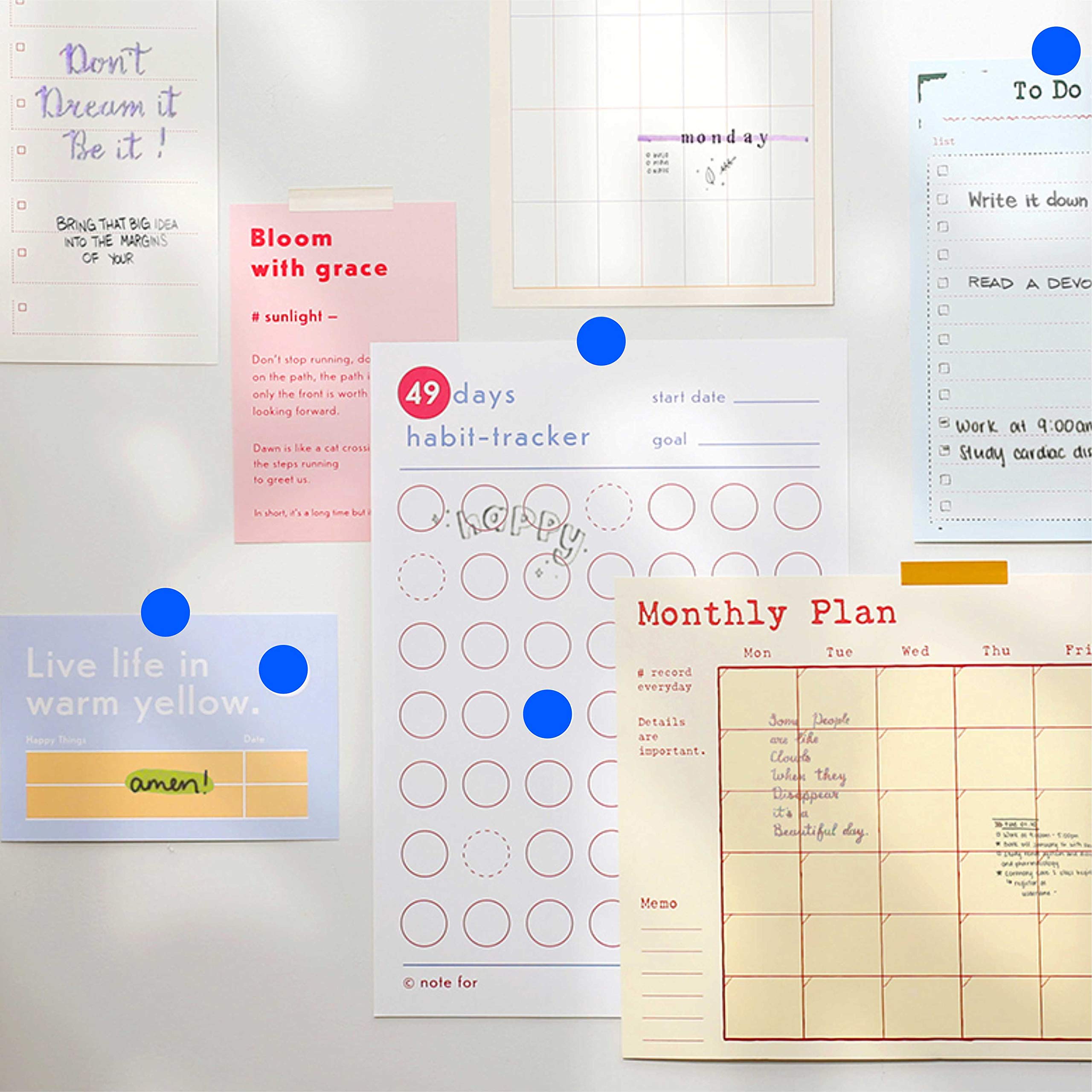 Permanent adhesive dot labels for inventory management