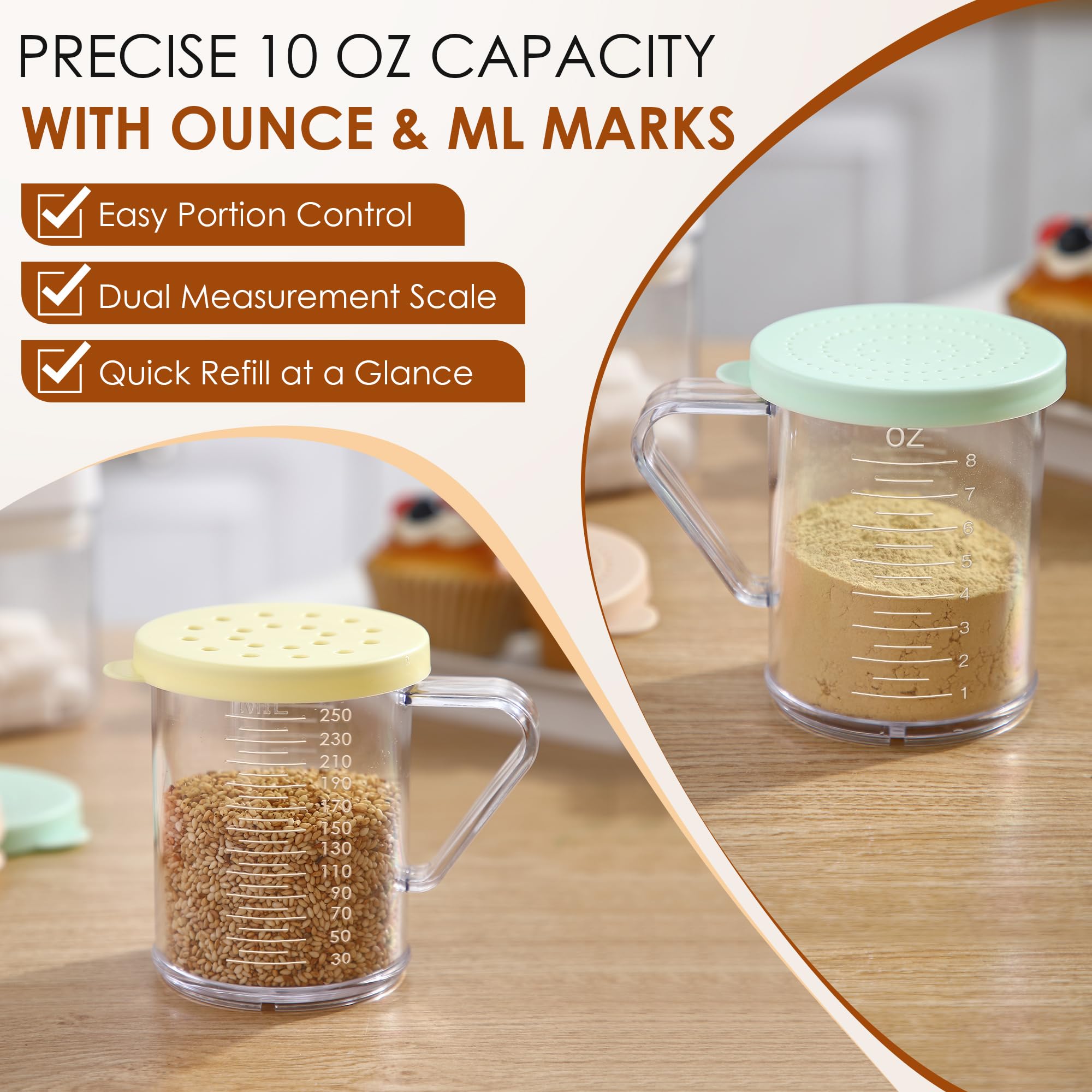 Dishwasher safe dredge with detachable lids