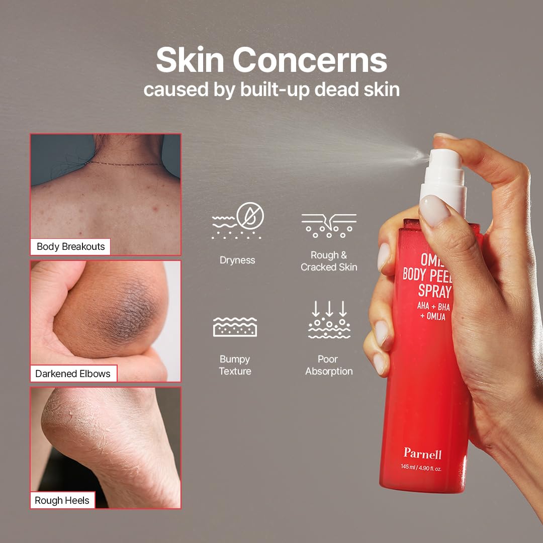 No rinse exfoliating spray with AHA BHA PHA for KP on bottle