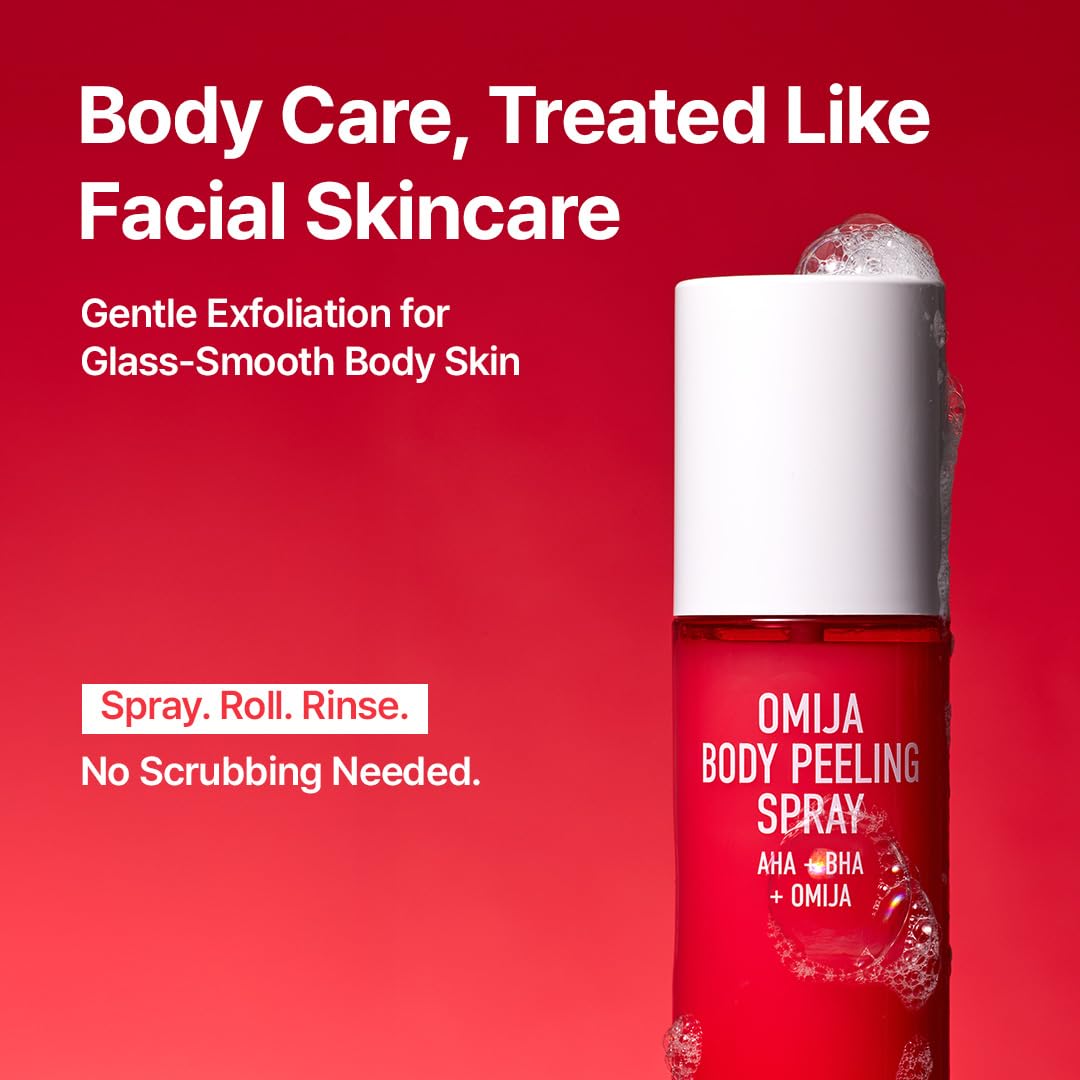PARNELL AHA Omija Ceramic Body Peeling Spray label close up