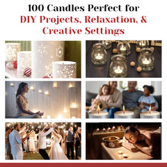 PARNOO tealight candles in metal cups spa ambiance
