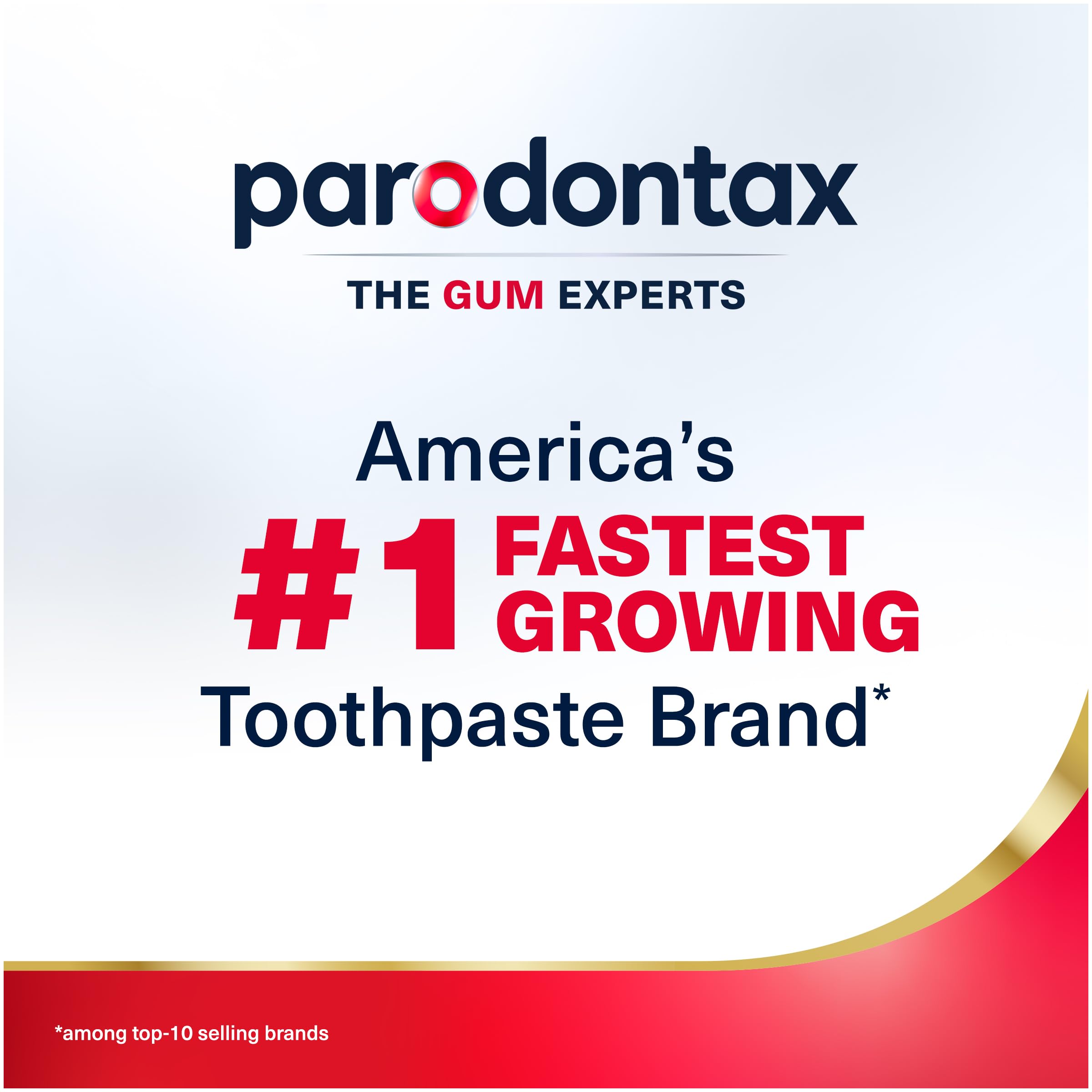 Parodontax hyaluronic acid toothpaste label highlighting foaming action