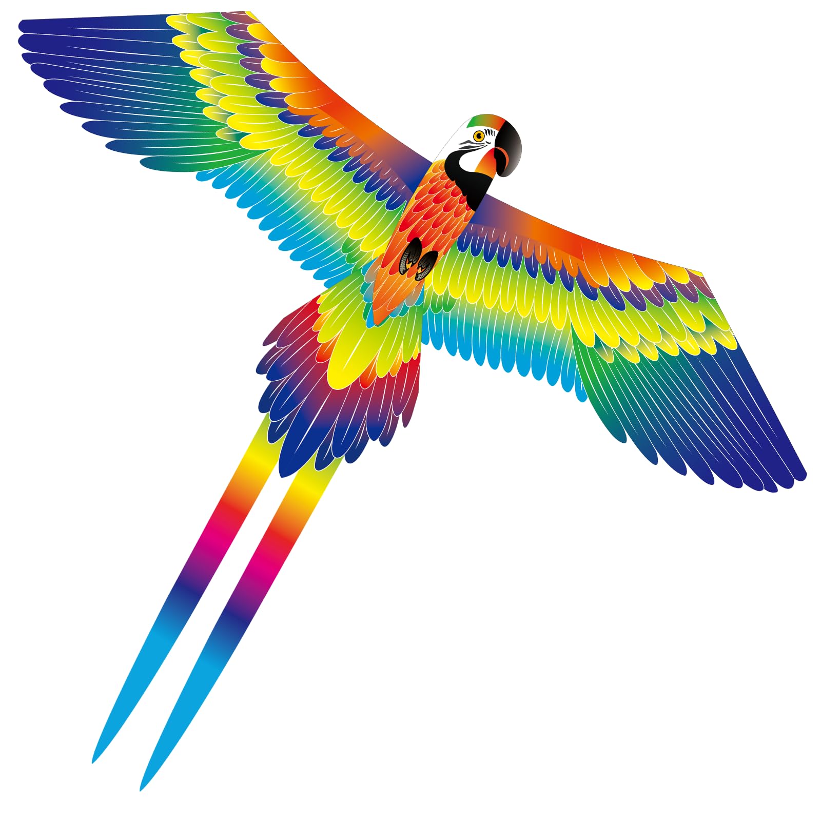 Parrot Kite for Kids and Adults green ready for outdoor flight