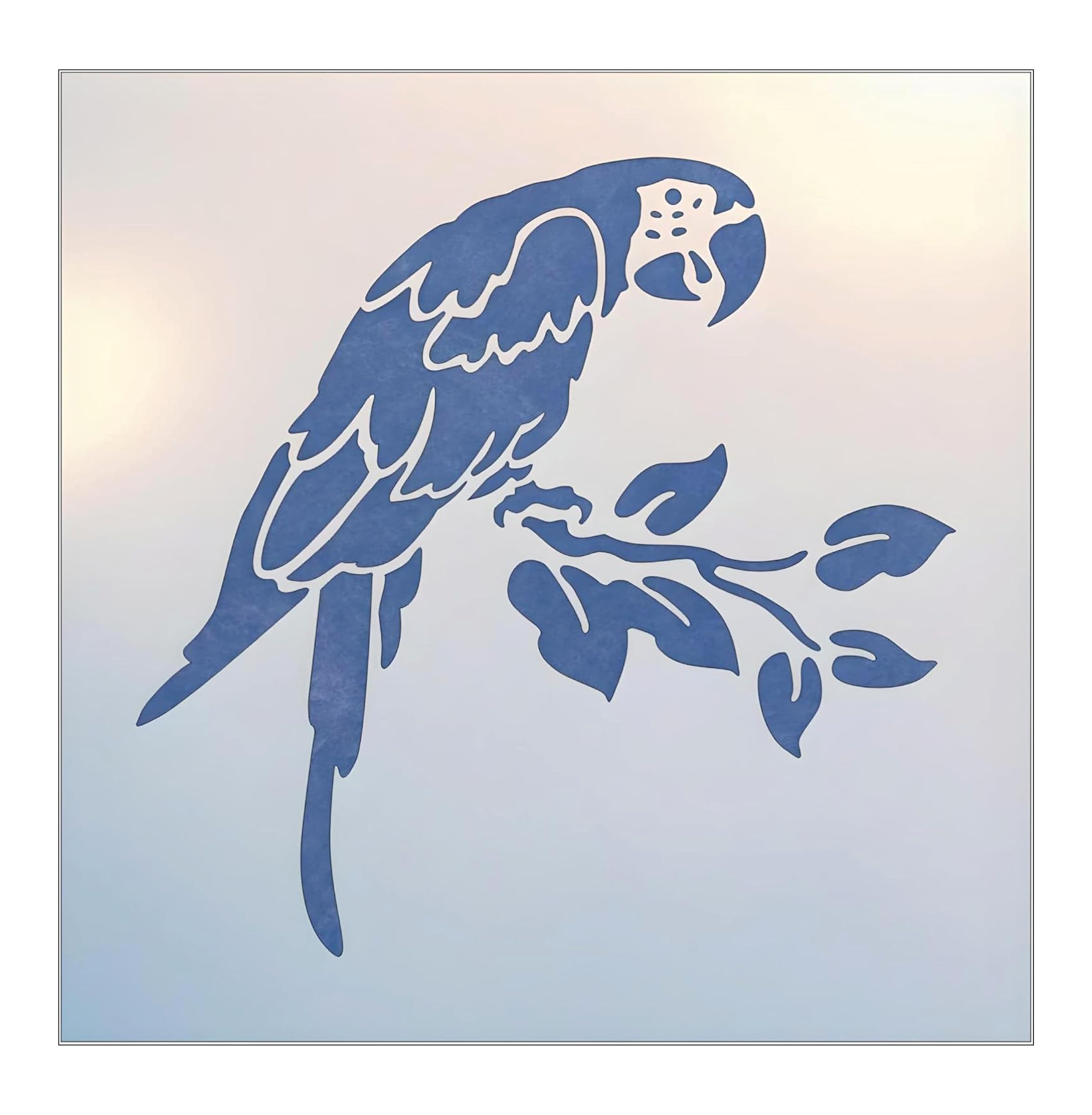 The Artful Stencil Parrot Stencil Template 9.25 x 9 Mylar