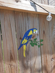 Parrot Stencil Template for wood surfaces