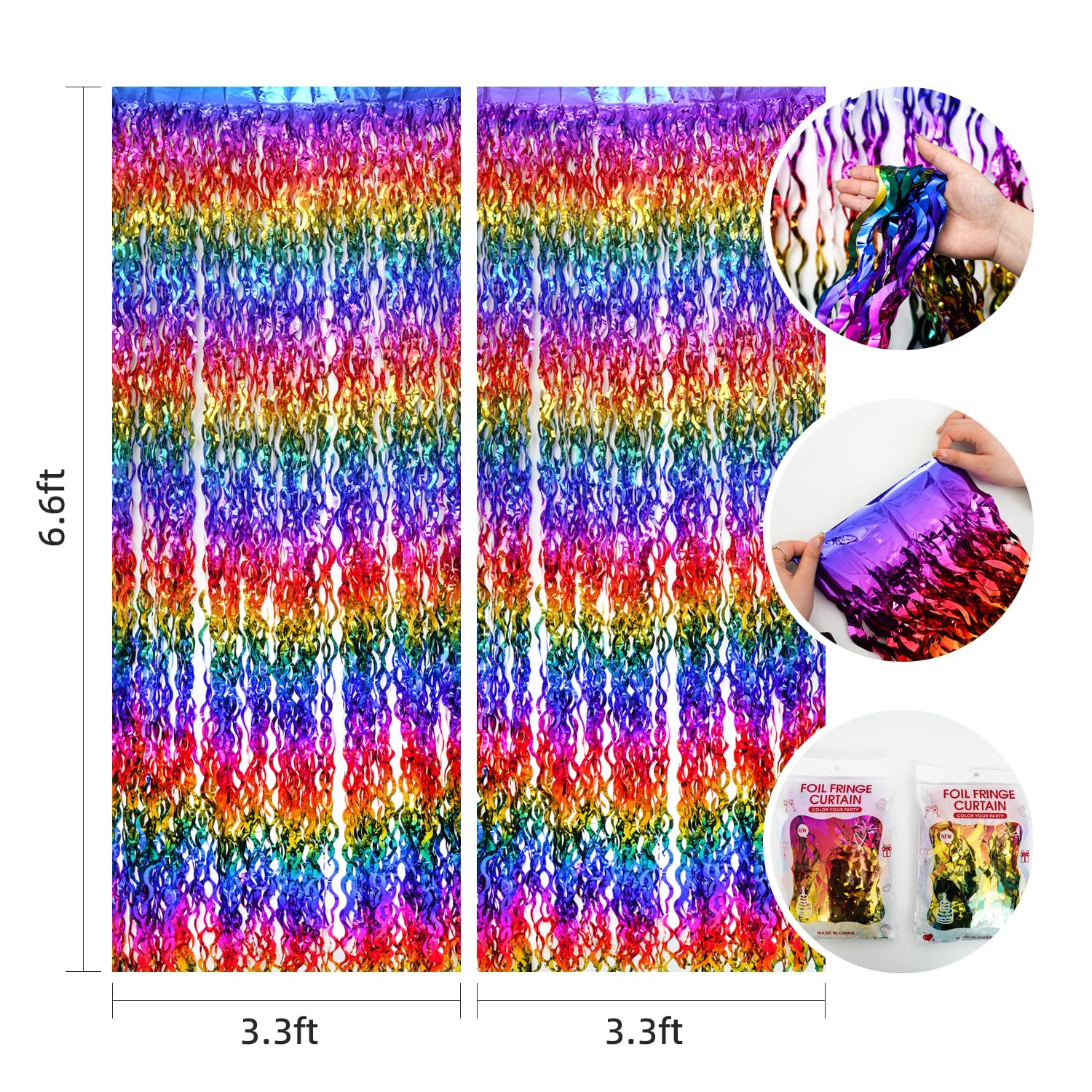 Overlap two curtains for fuller look option