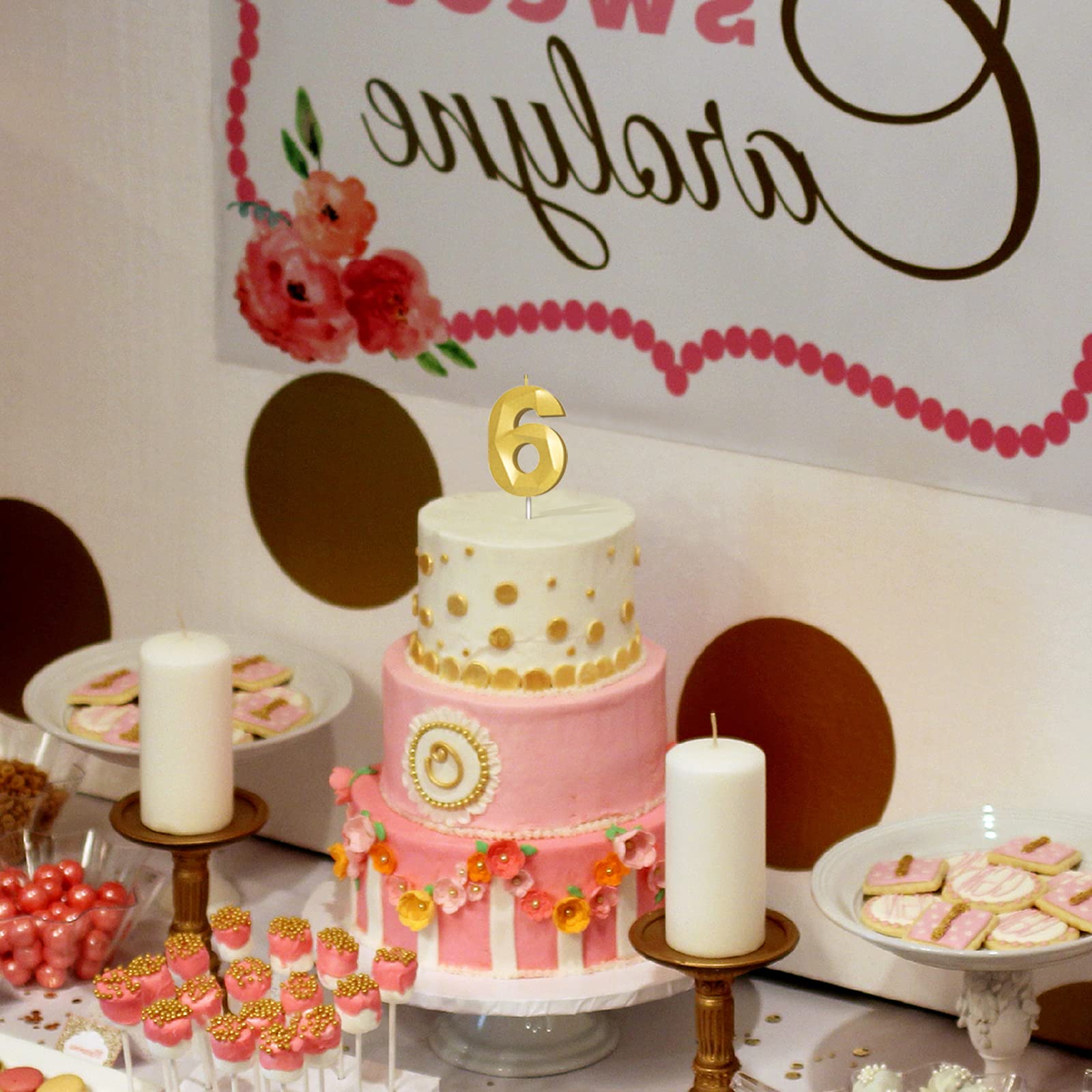 Long lasting light number candles for celebrations