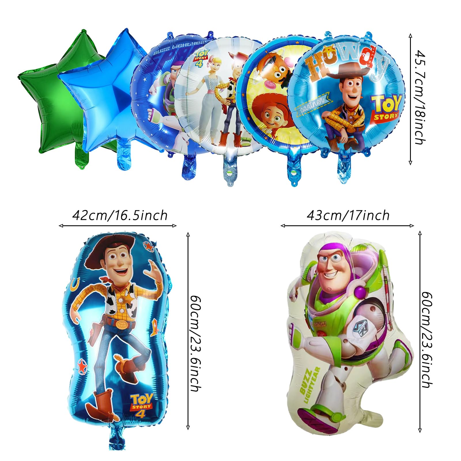 Party decor essential Toy Story aluminum balloons