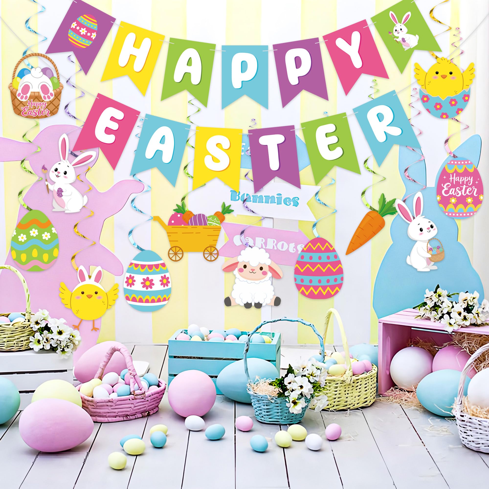Ready-to-hang Easter party decor set