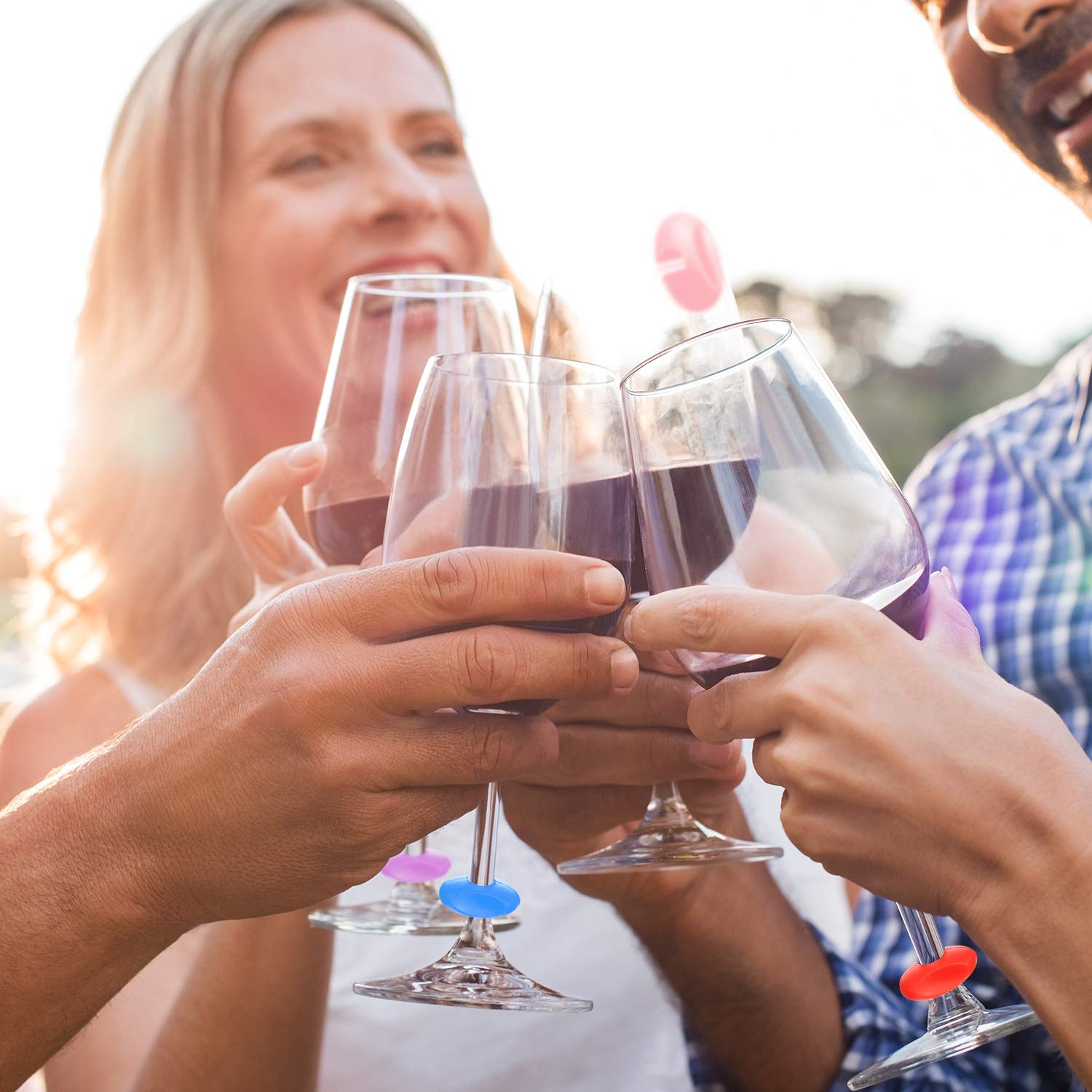 Gift-ready Maitys wine glass charms for hosts and guests