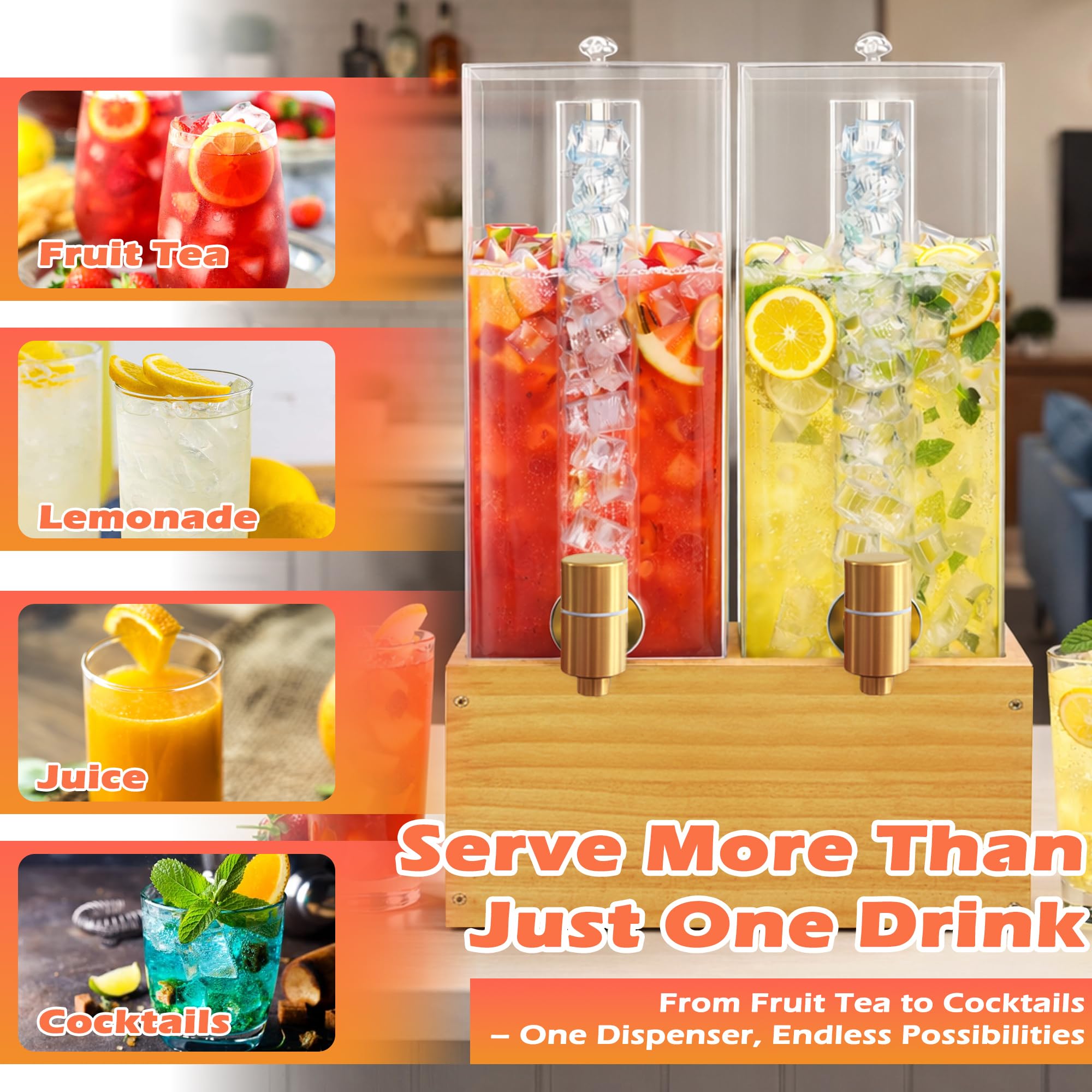 Party ready beverage dispenser with stand