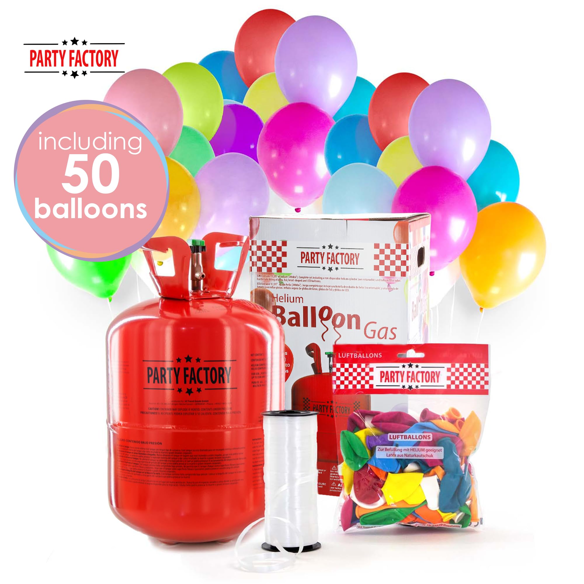 14 ft³ helium tank by Party Factory for events