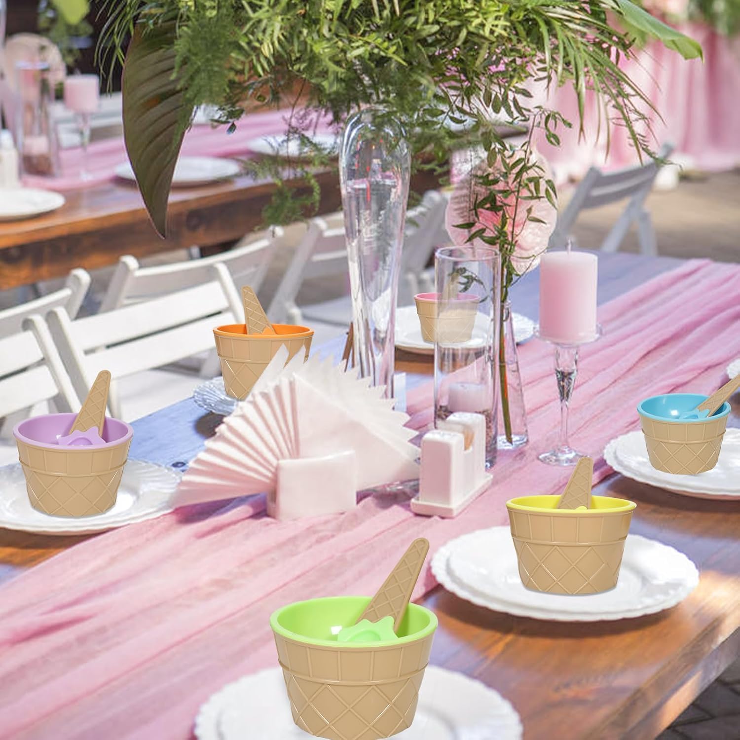 Birthday party dessert bowls for summer events