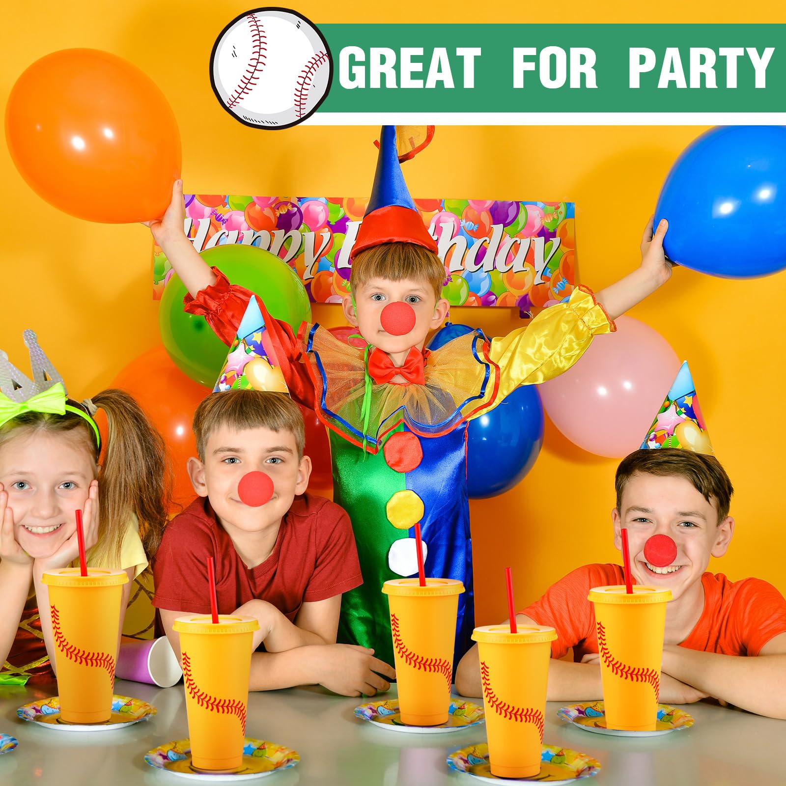 Party favors softball tumblers for birthdays