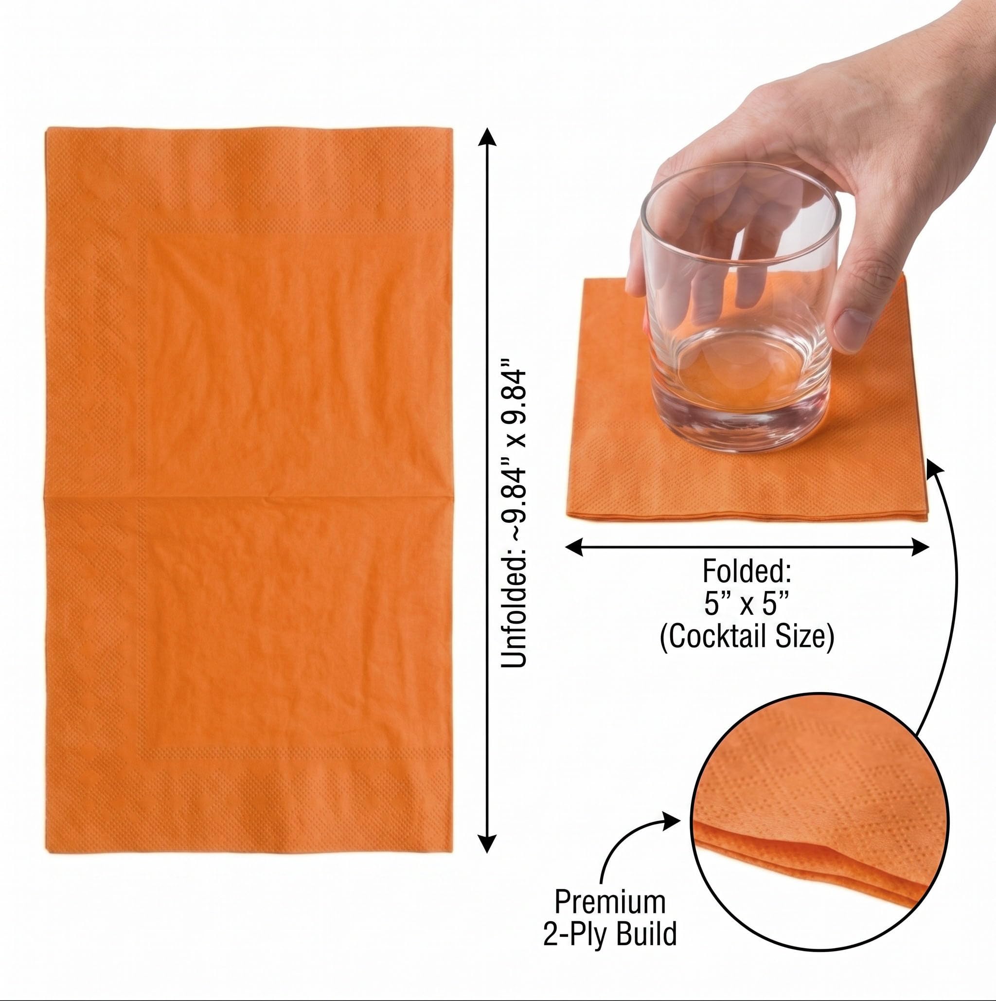 party napkins with 4 neon shades for themed events