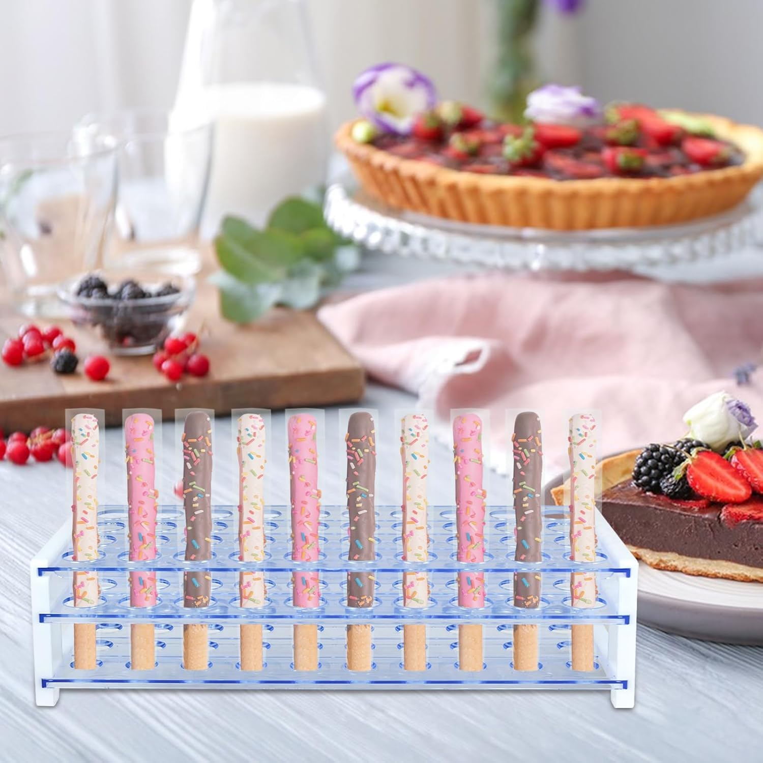 Multi-purpose cylindrical items organizer for test tubes syringes lollipops