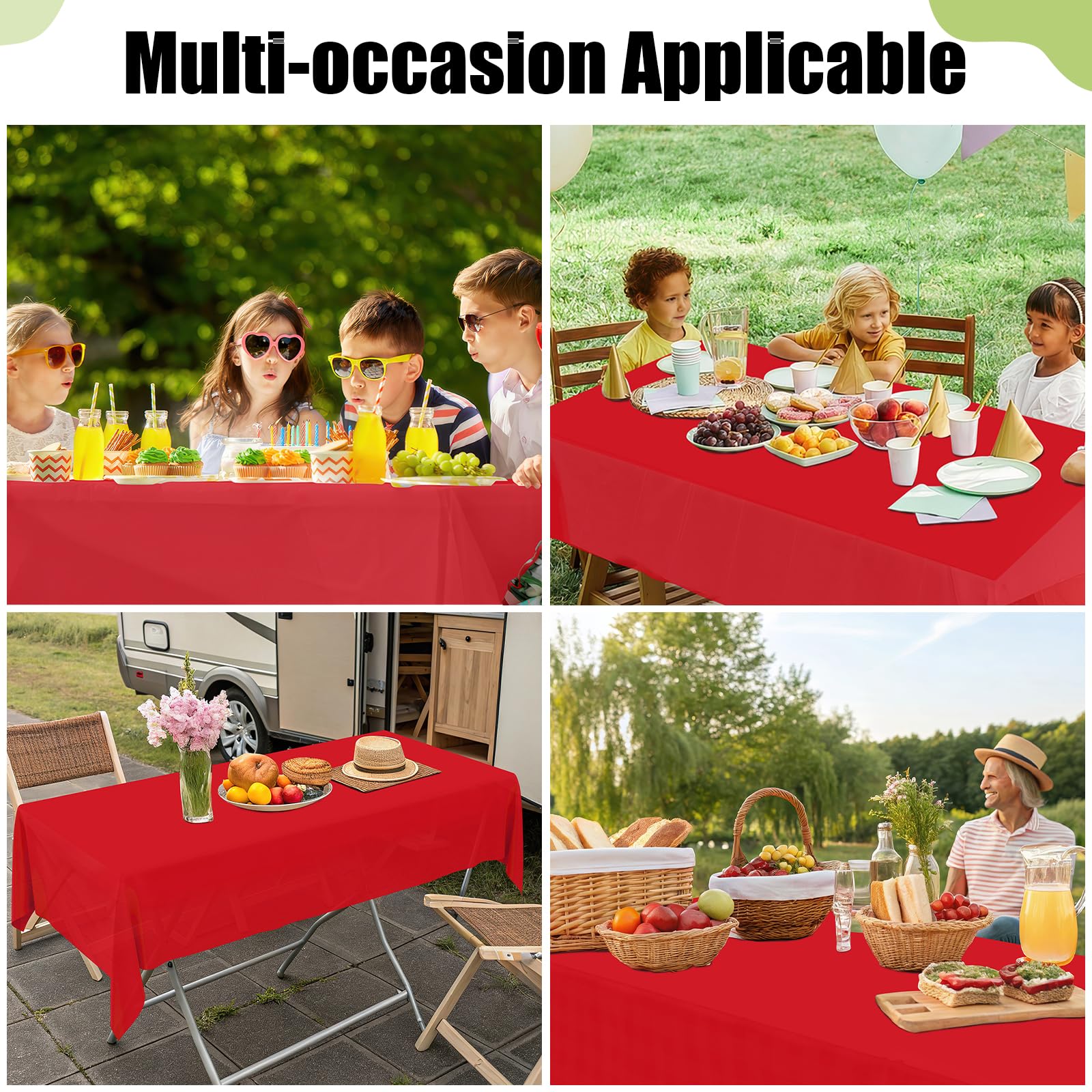 Three pack disposable tablecloths for events