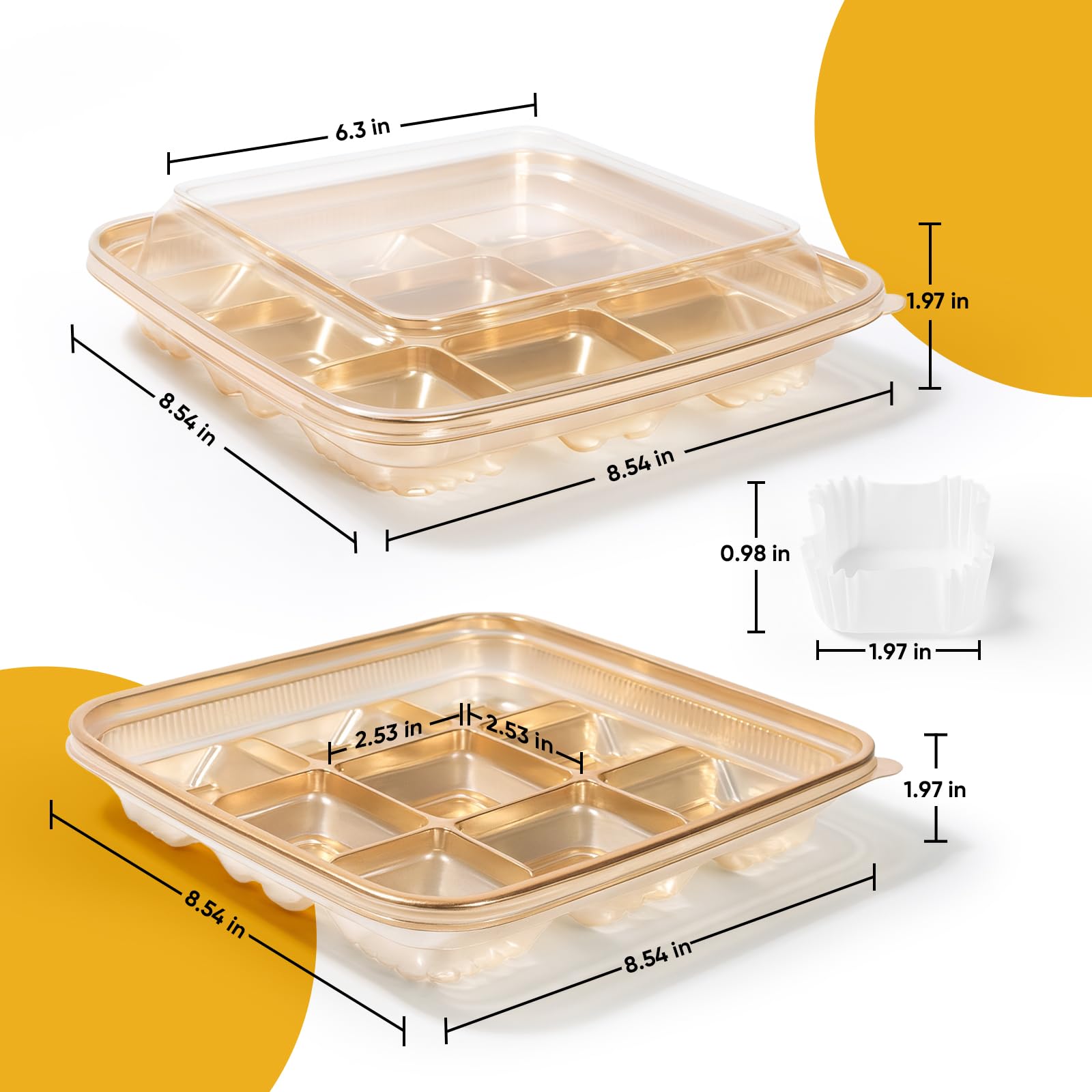 party serving tray for eggs cupcakes fruit bites mini sandwiches and desserts