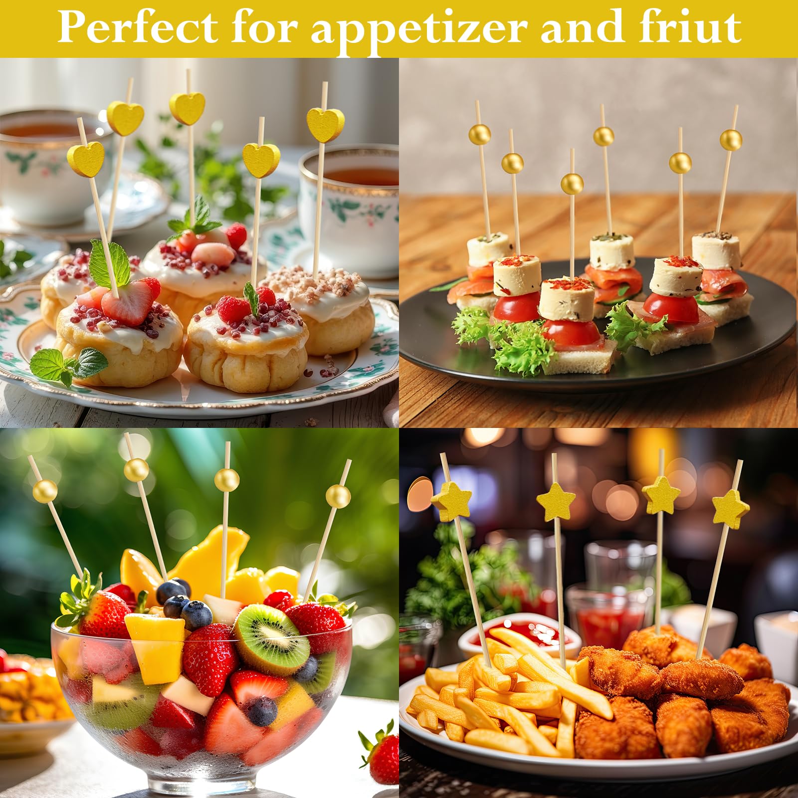party appetizer picks disposable bamboo 1000pcs