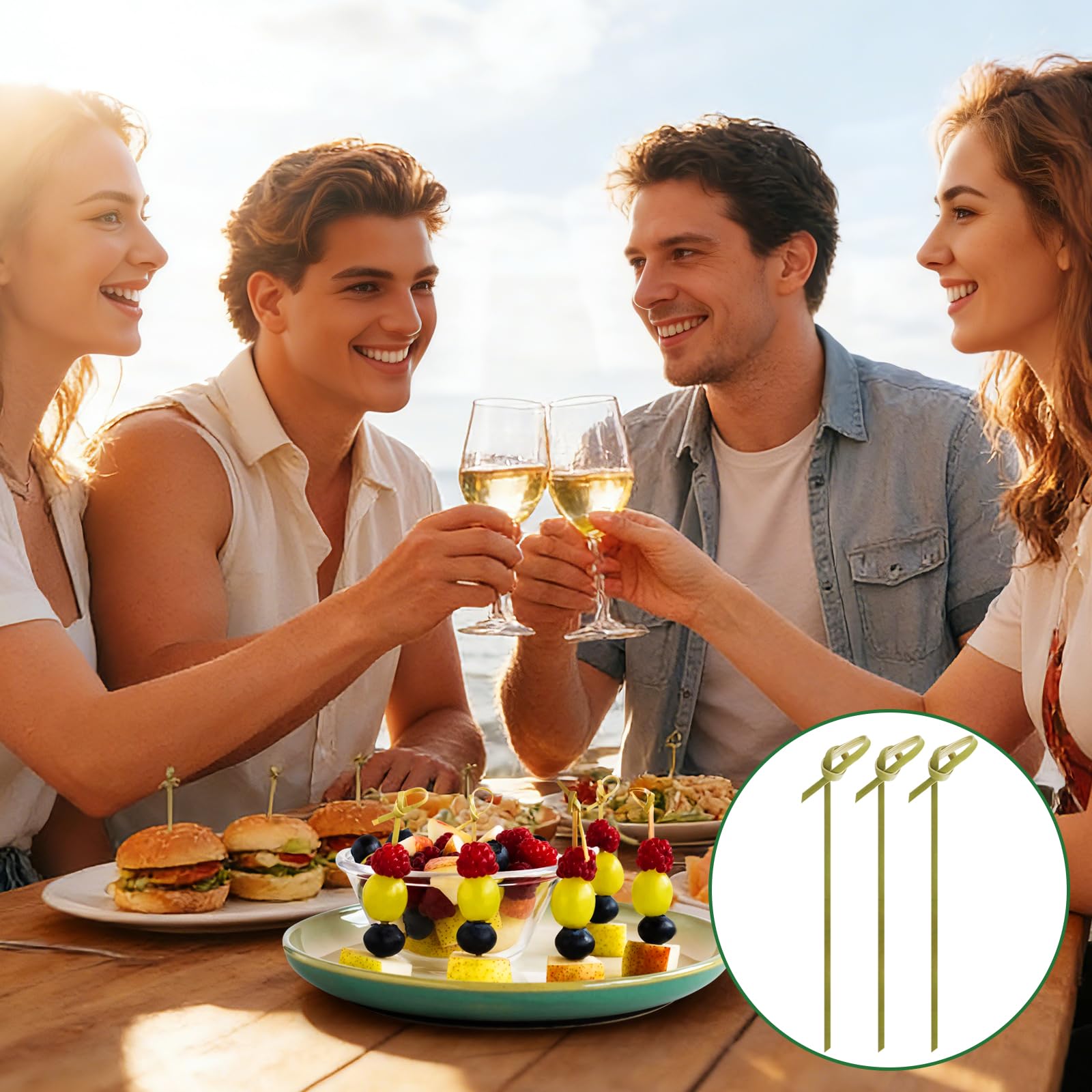 party supplies bamboo skewers bulk pack