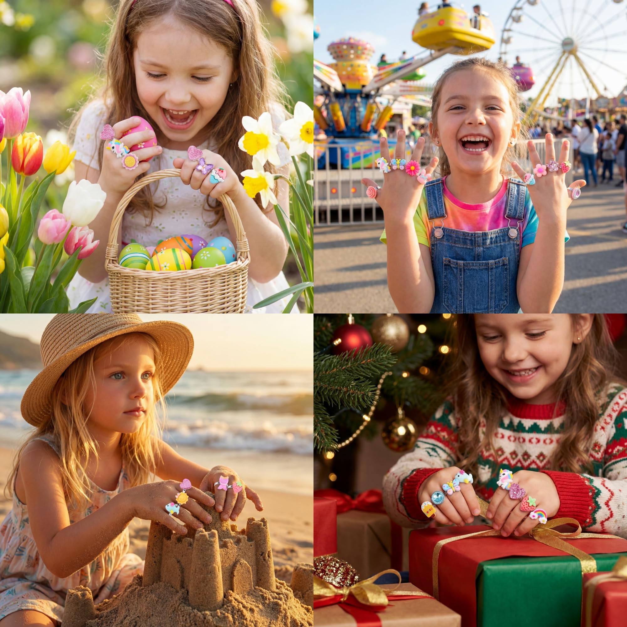 Pretend play dress up rings for 4-12 year olds