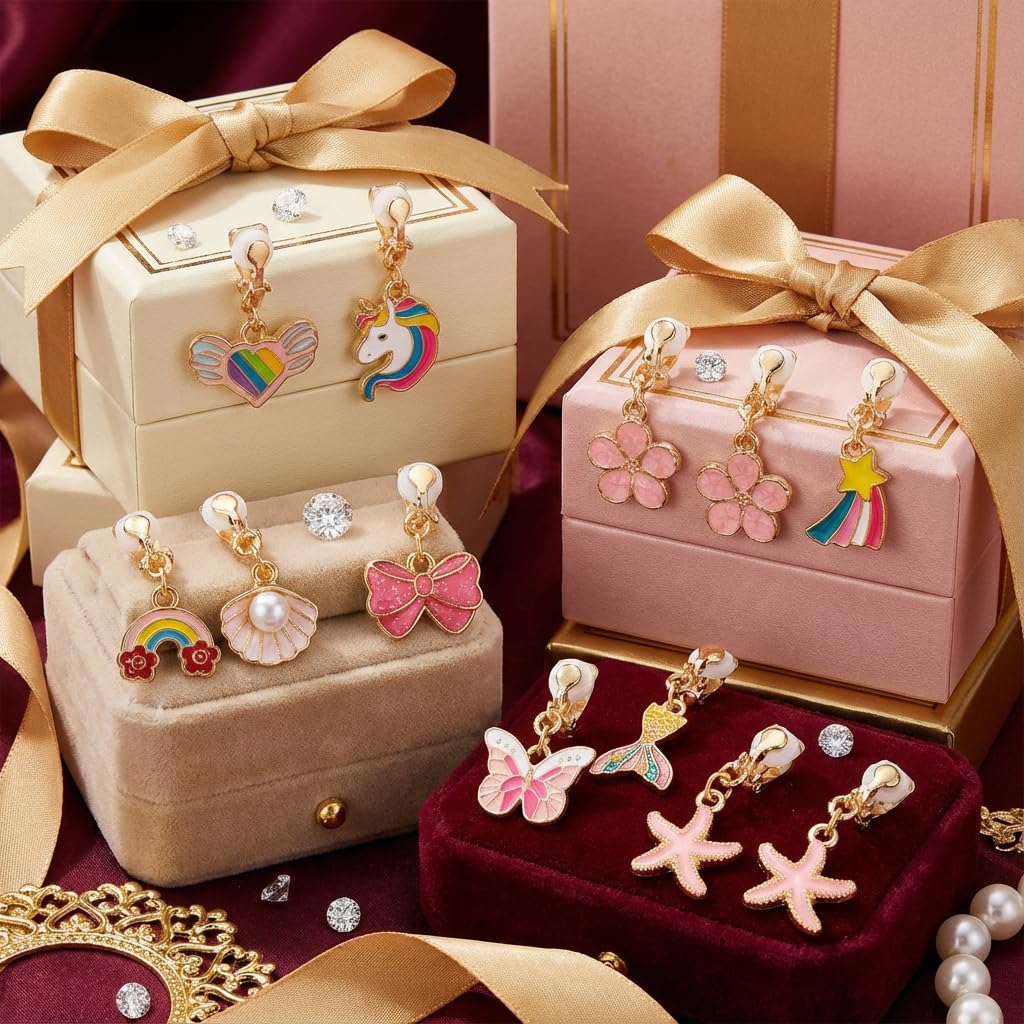 Non-pierced alloy earrings for kids by PASEMM