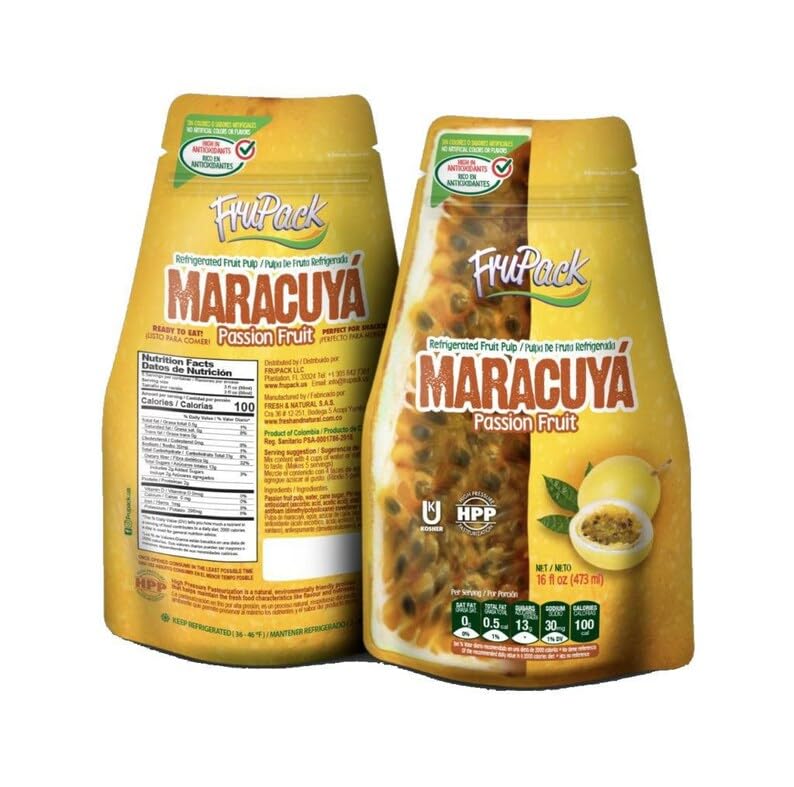 Passion fruit pulp fruta de la pasión 16oz unit