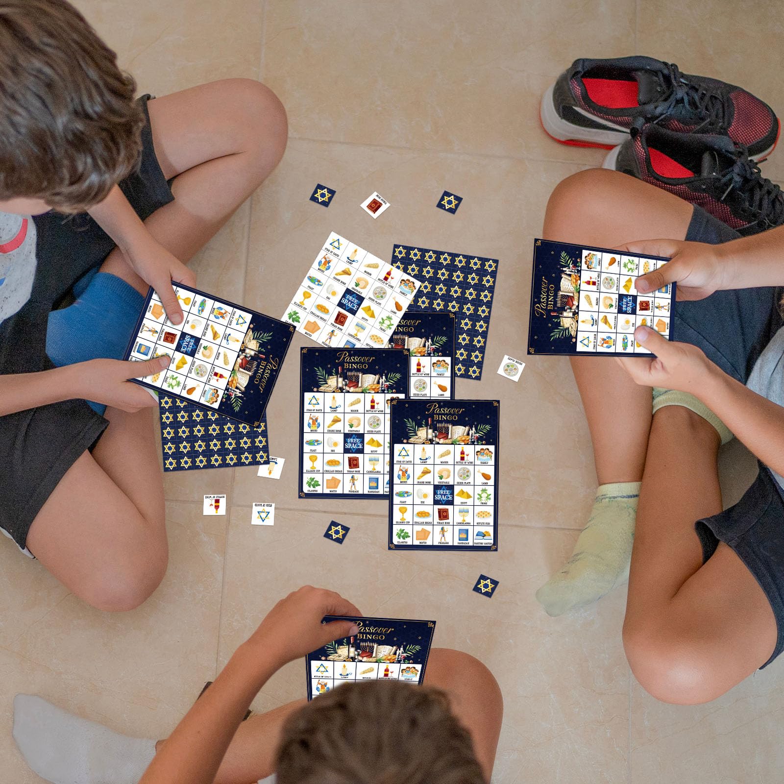Passover bingo cards for Jewish Seder and classroom use