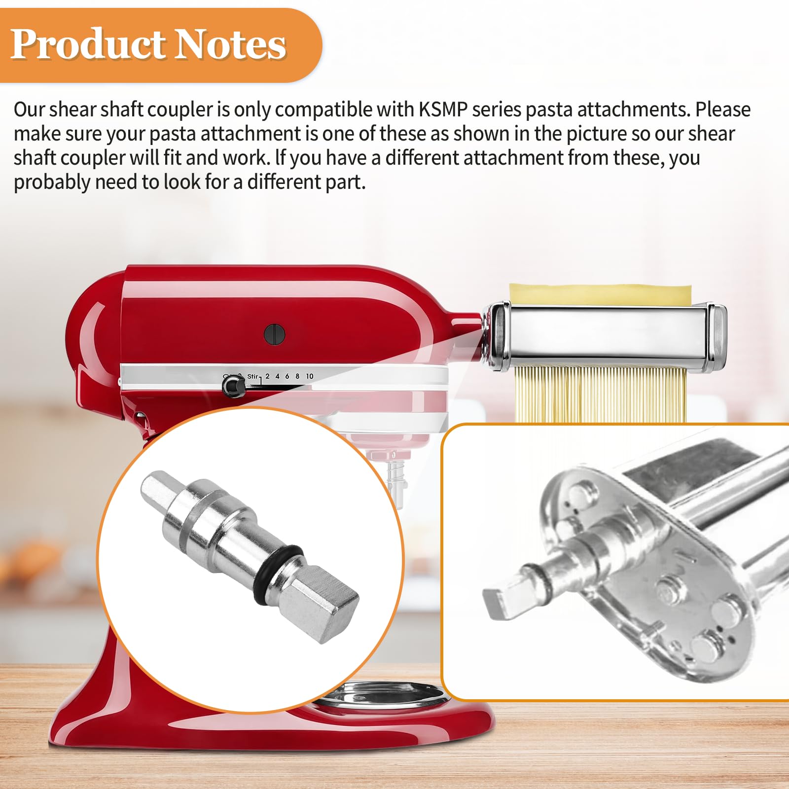 Pasta attachment repair kit contents including o-ring