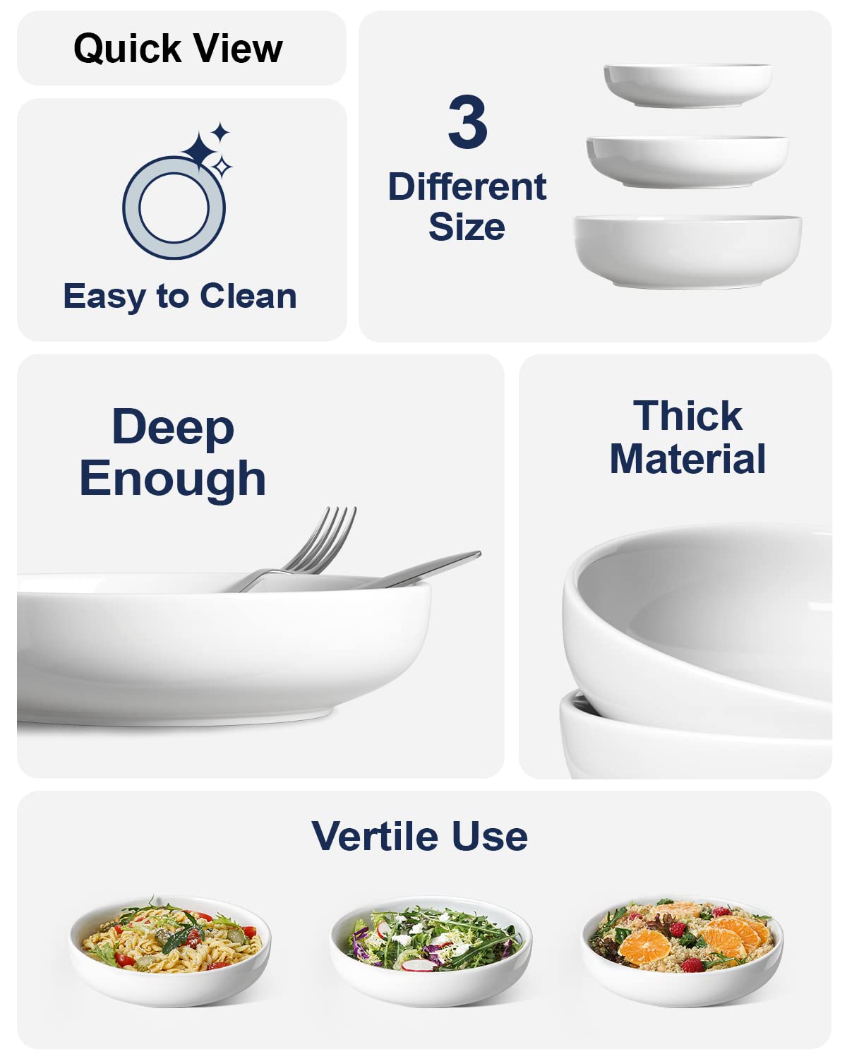 microwave safe ceramic bowls LE TAUCI 4pc