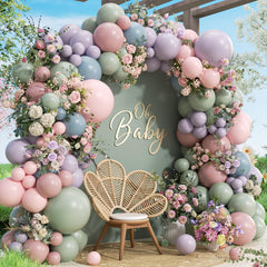 Pastel Balloon Arch Kit 141pcs overview