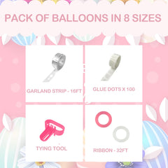 Pastel blue balloons 12x5 10x10 5x10 sizes included