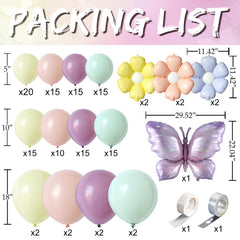 Daisy foil balloons pastel colors close up