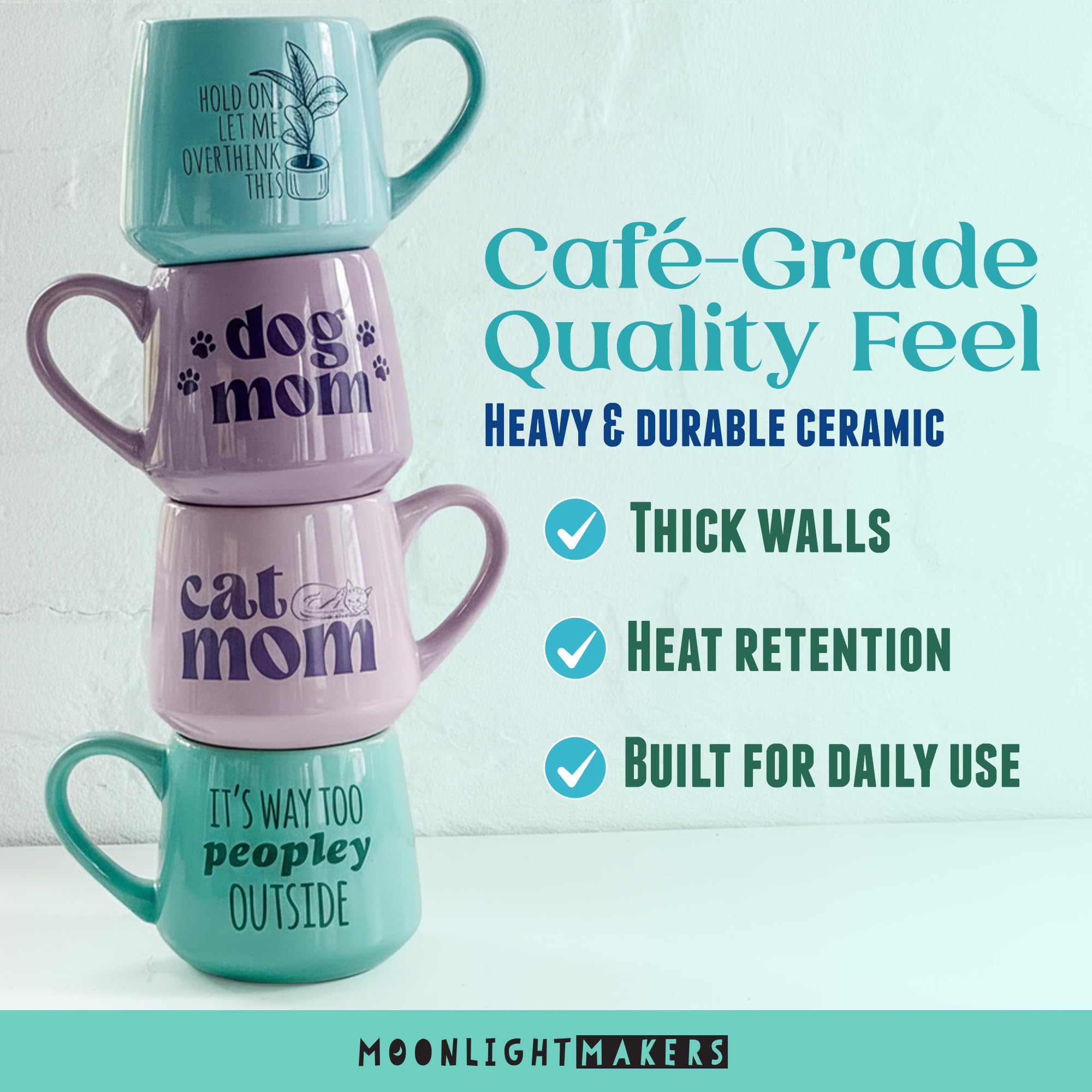 Pastel Moonlight coffee mug 16oz design front view